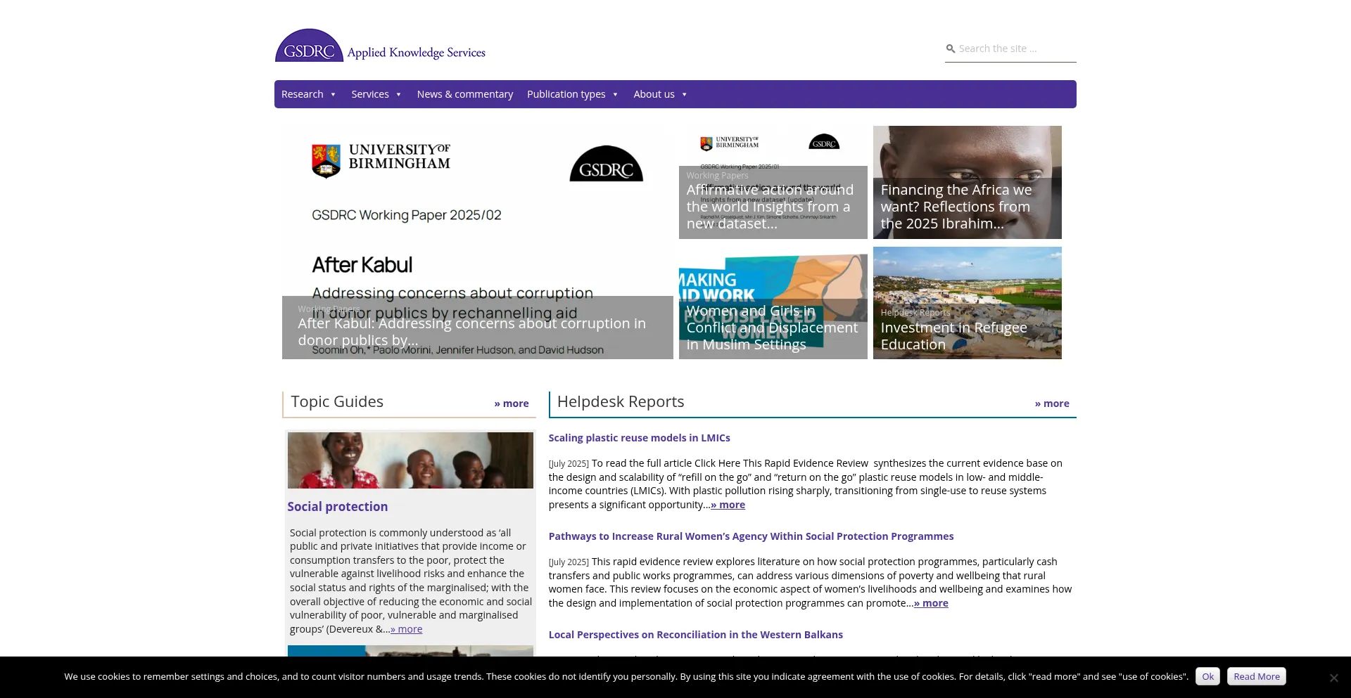 Gsdrc.org Screenshot