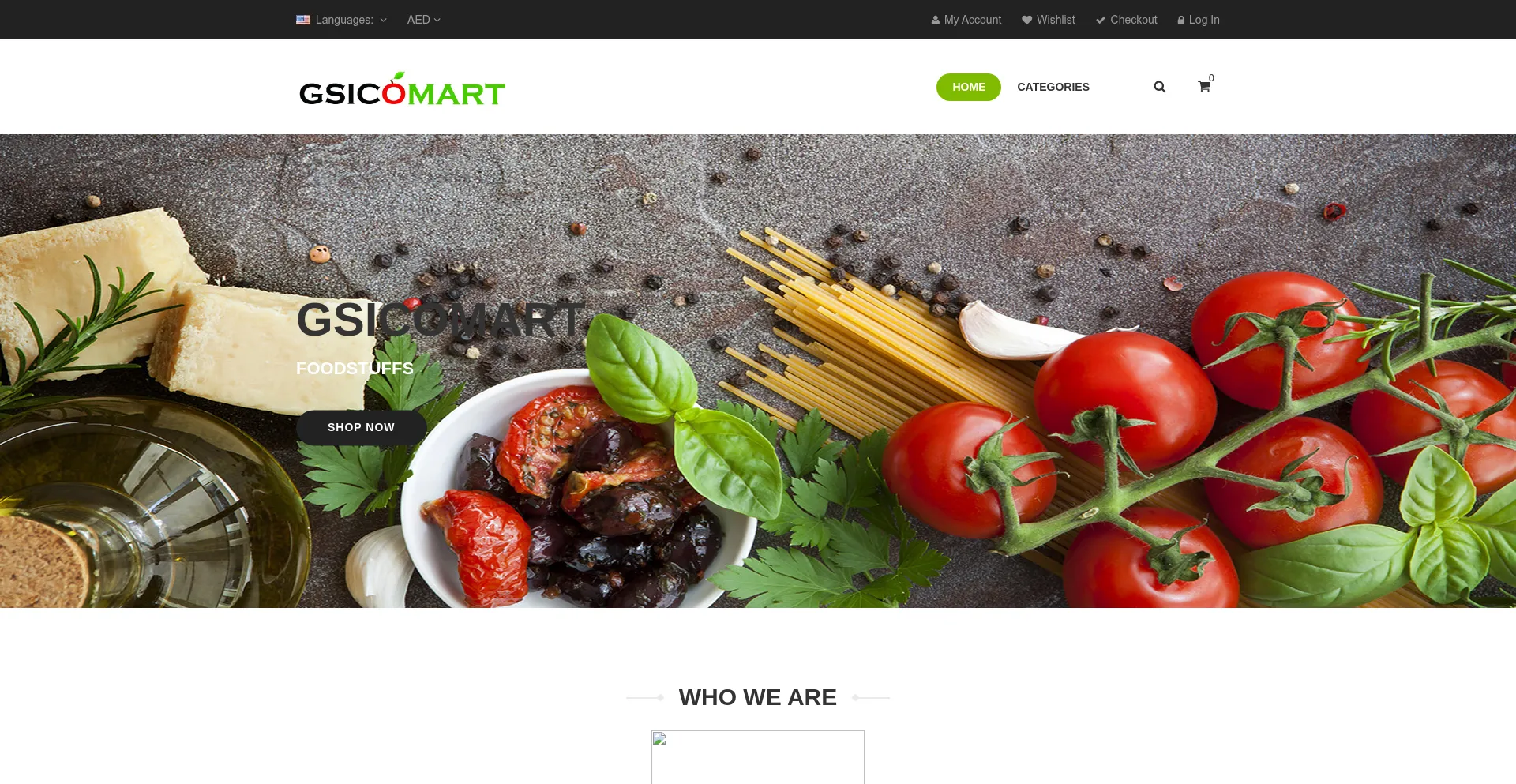 Website screenshot of Gsicomart.com