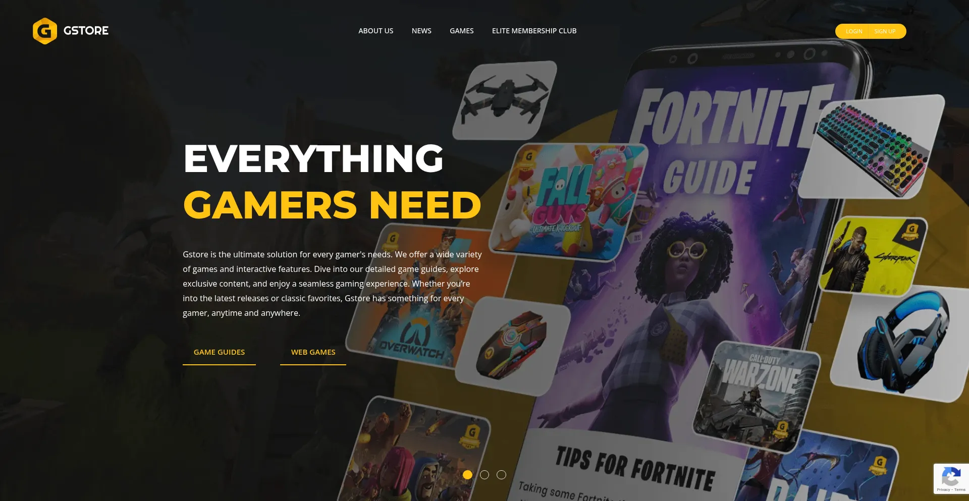 Website screenshot of Gstore.me