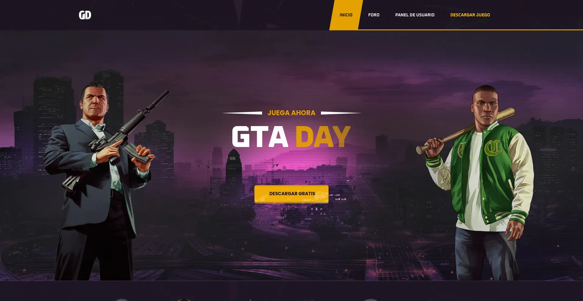 Website screenshot of Gtaday.com