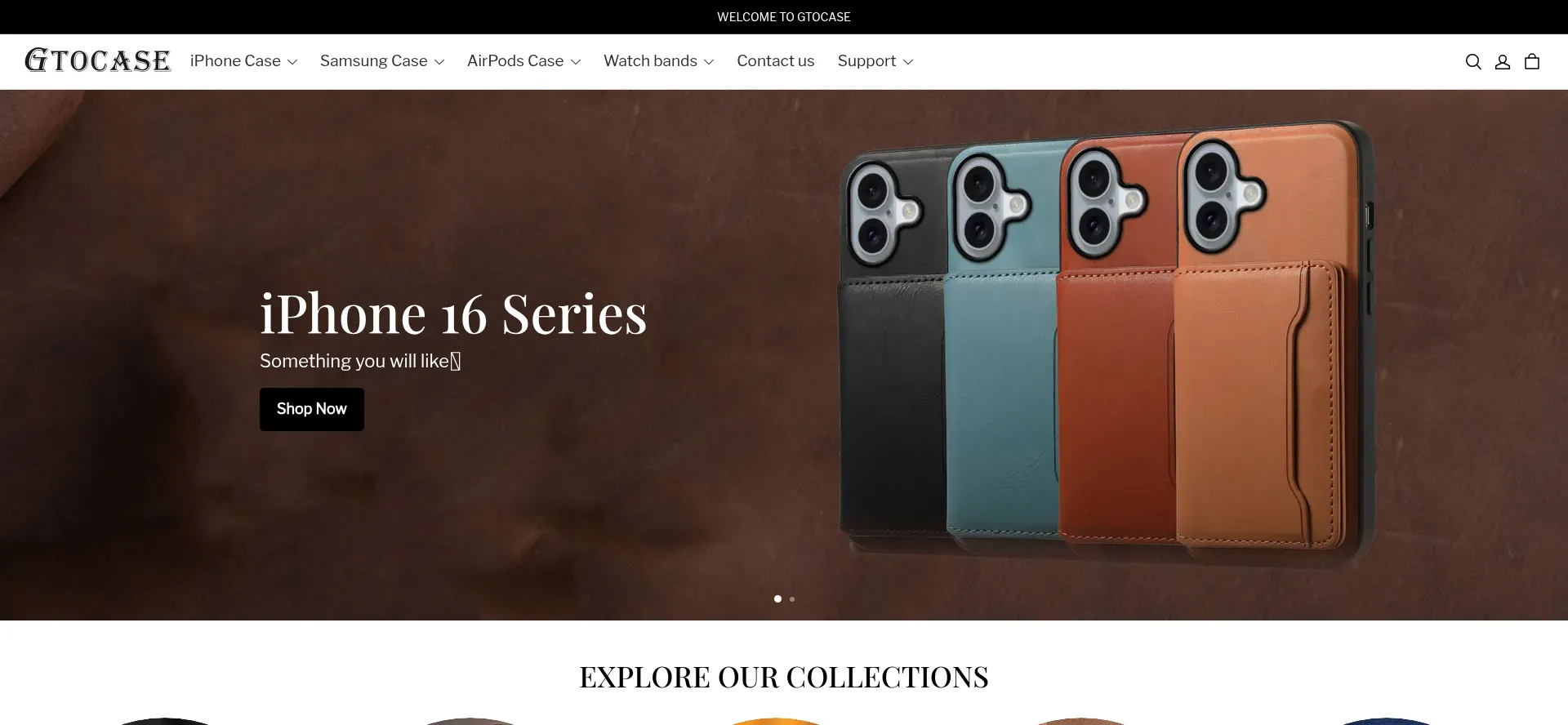 Website screenshot of Gtocase.com