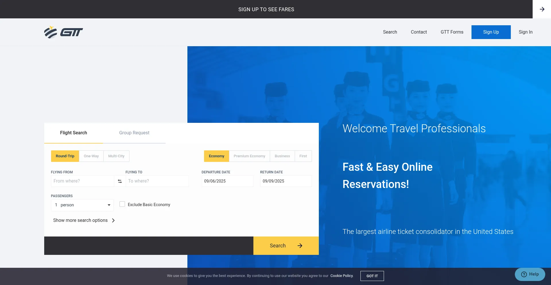 Website screenshot of Gttglobal.com