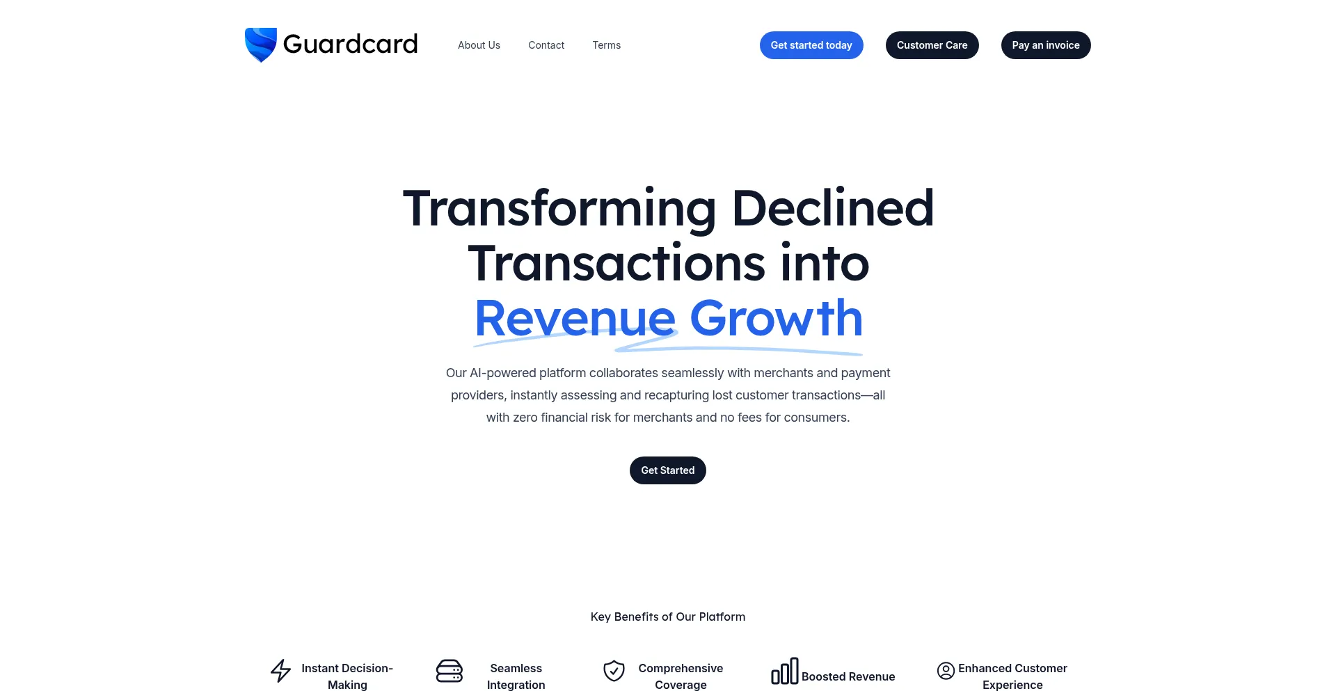 Website screenshot of Guardcard.co
