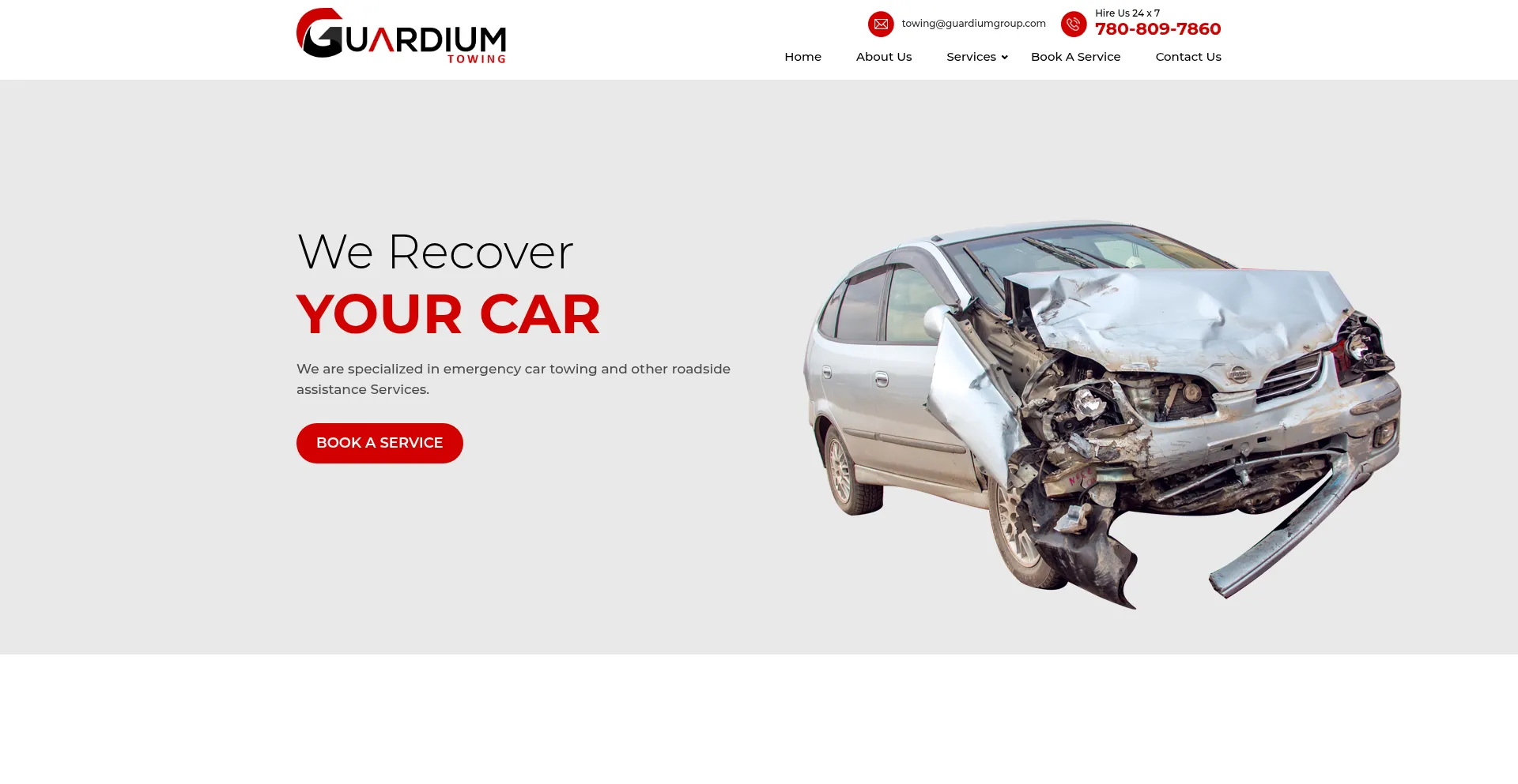 Guardiumtowing.com Screenshot