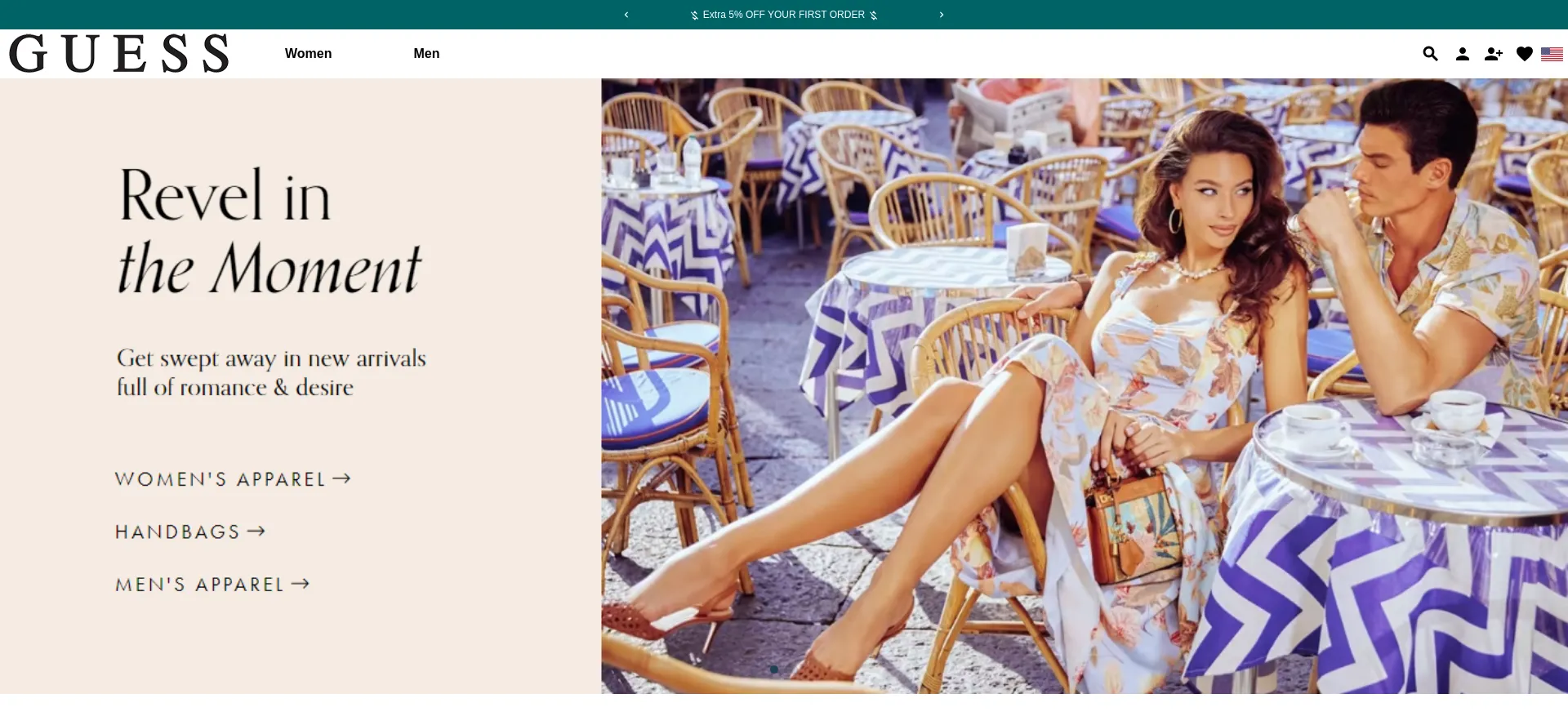 Website screenshot of Guessfactoryusaoutlet.com