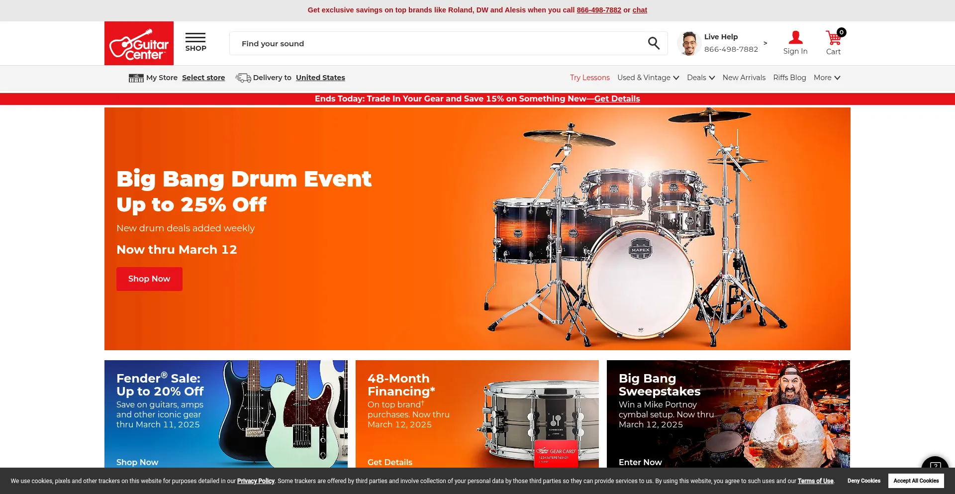 Guitarcenter.com Screenshot