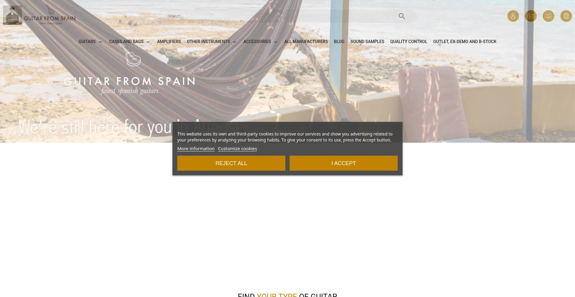 Website screenshot of Guitarfromspain.com