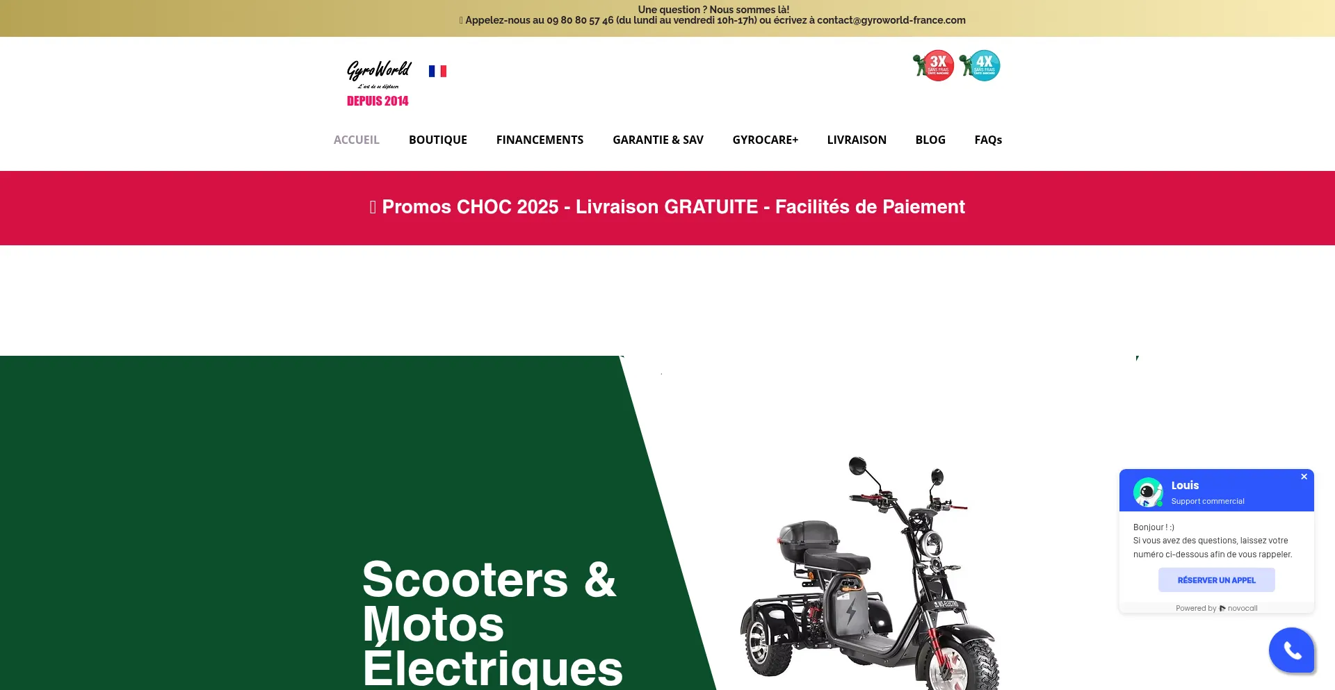 Website screenshot of Gyroworld-france.com