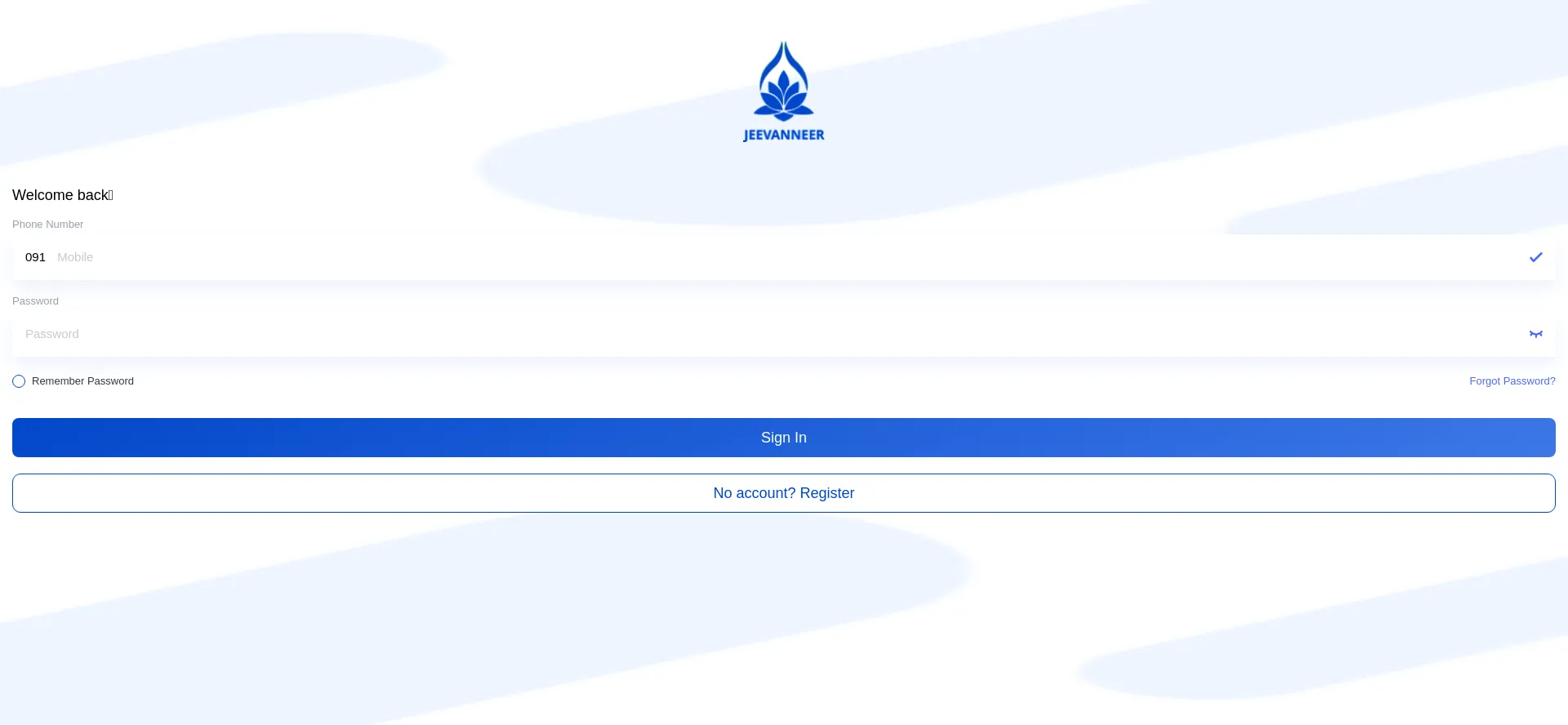 Website screenshot of H5.jeevanneer.in
