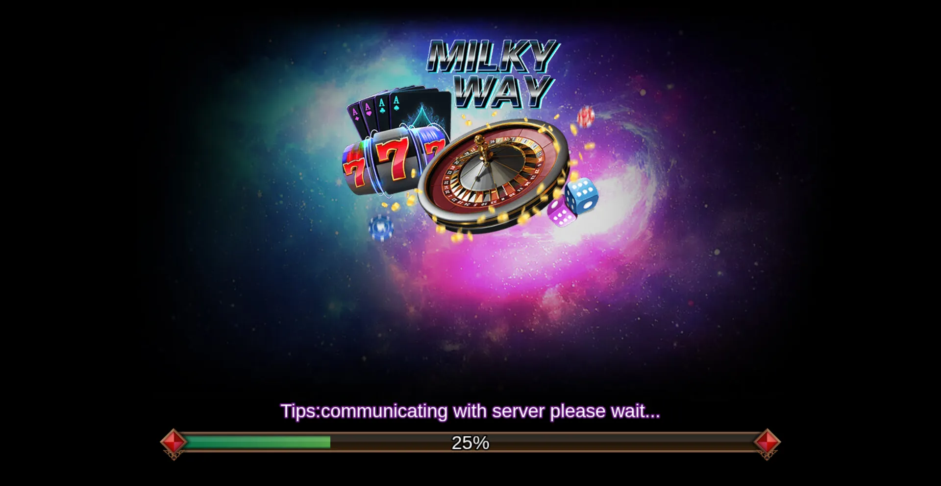 Website screenshot of H5.milkyway-777.net