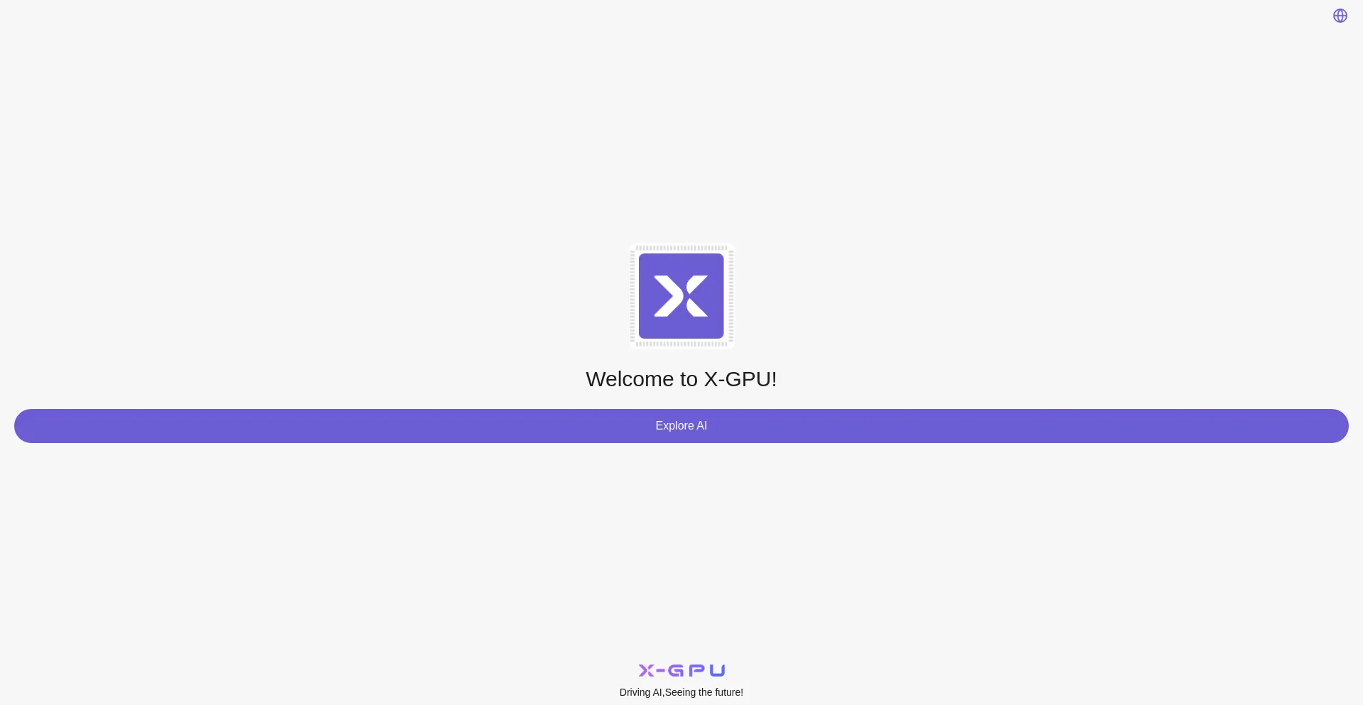 Website screenshot of H5.x-gpu.ai