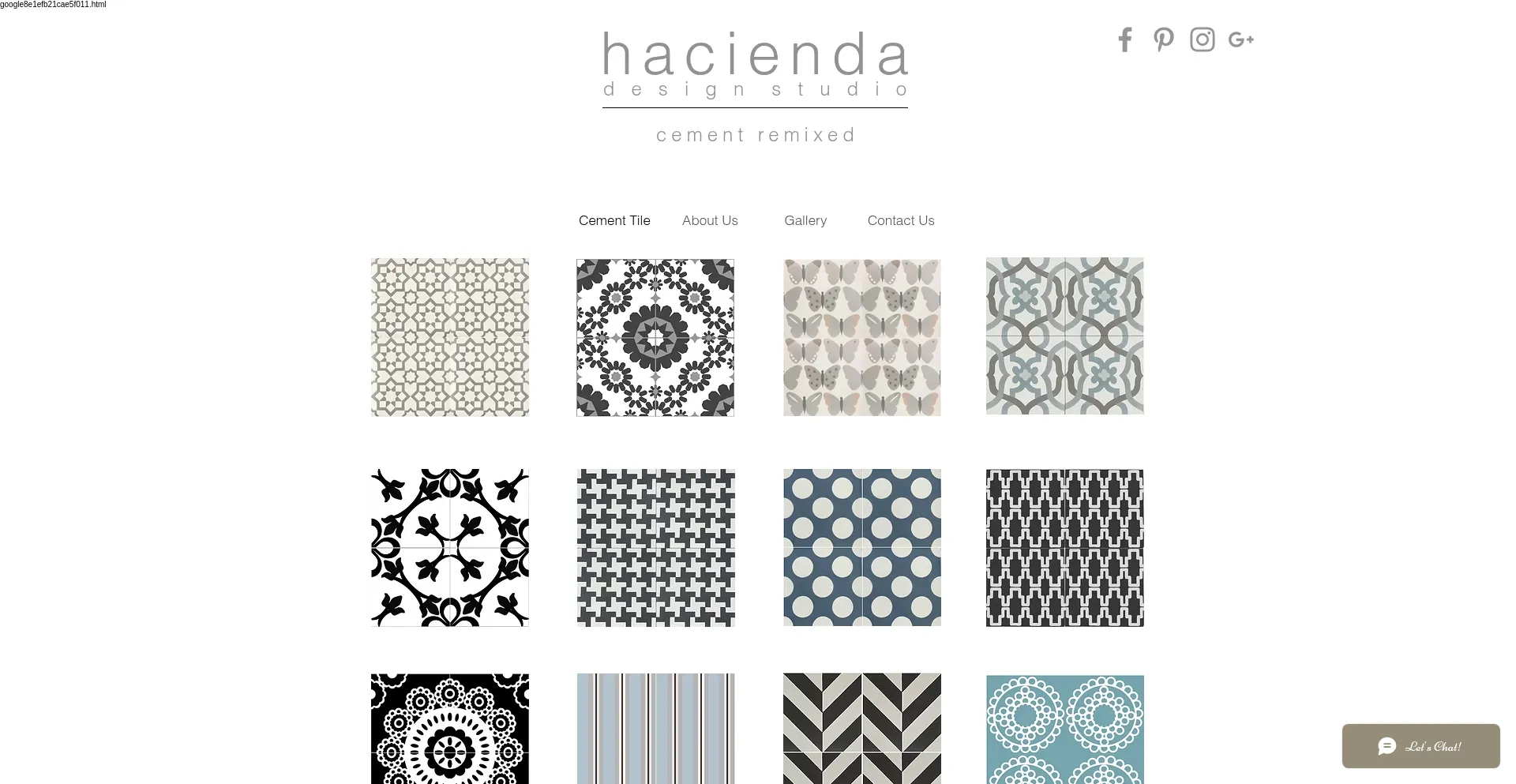 Website screenshot of Haciendadesignstudio.com