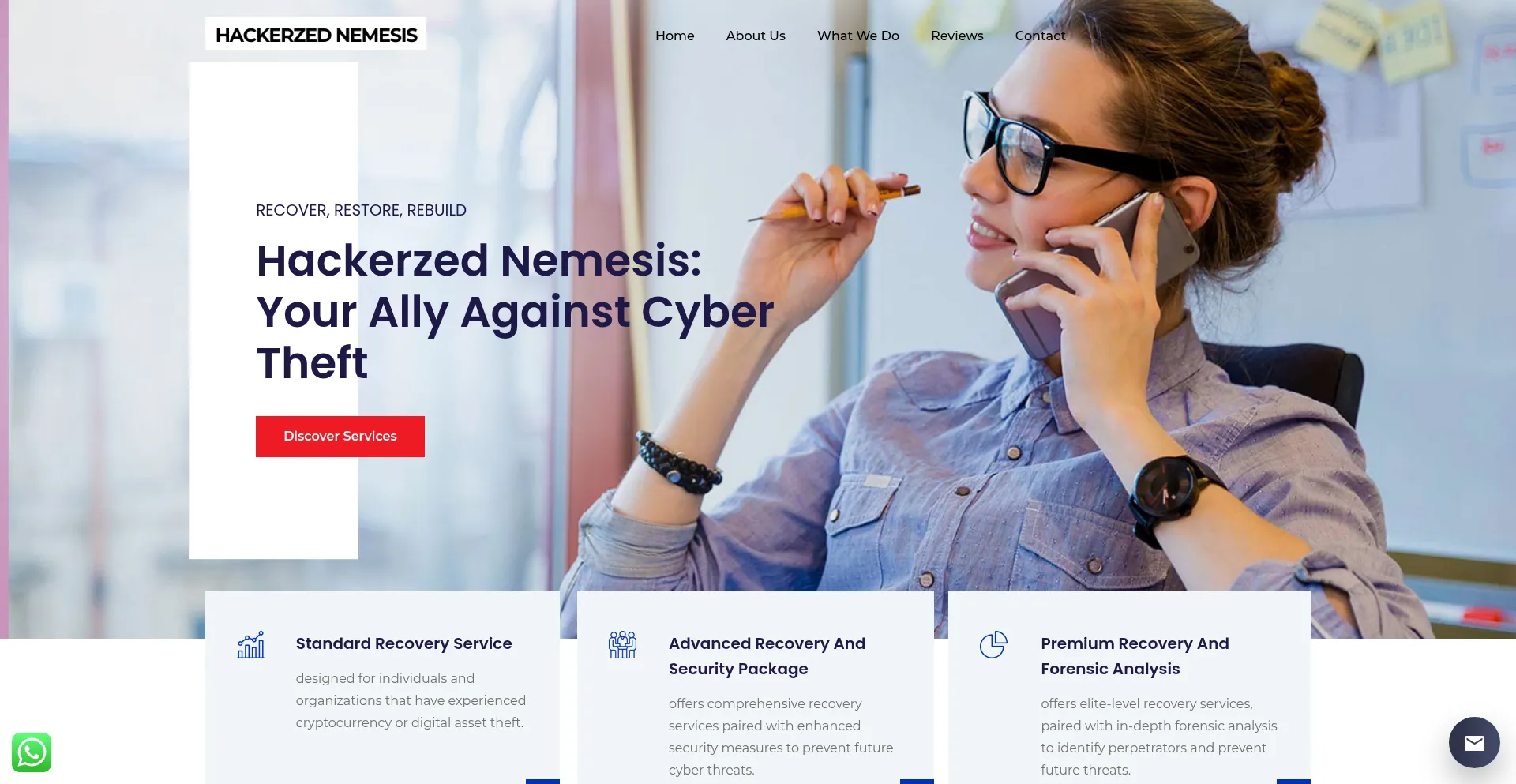 Website screenshot of Hackerzednemesis.com