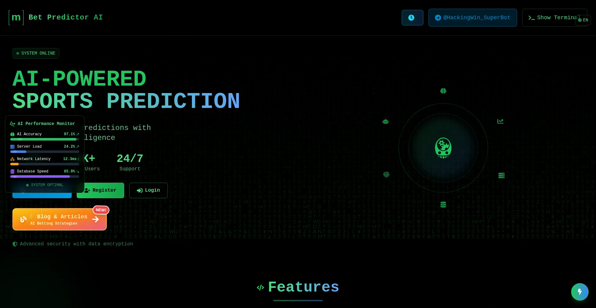 Website screenshot of Hackingwin.com