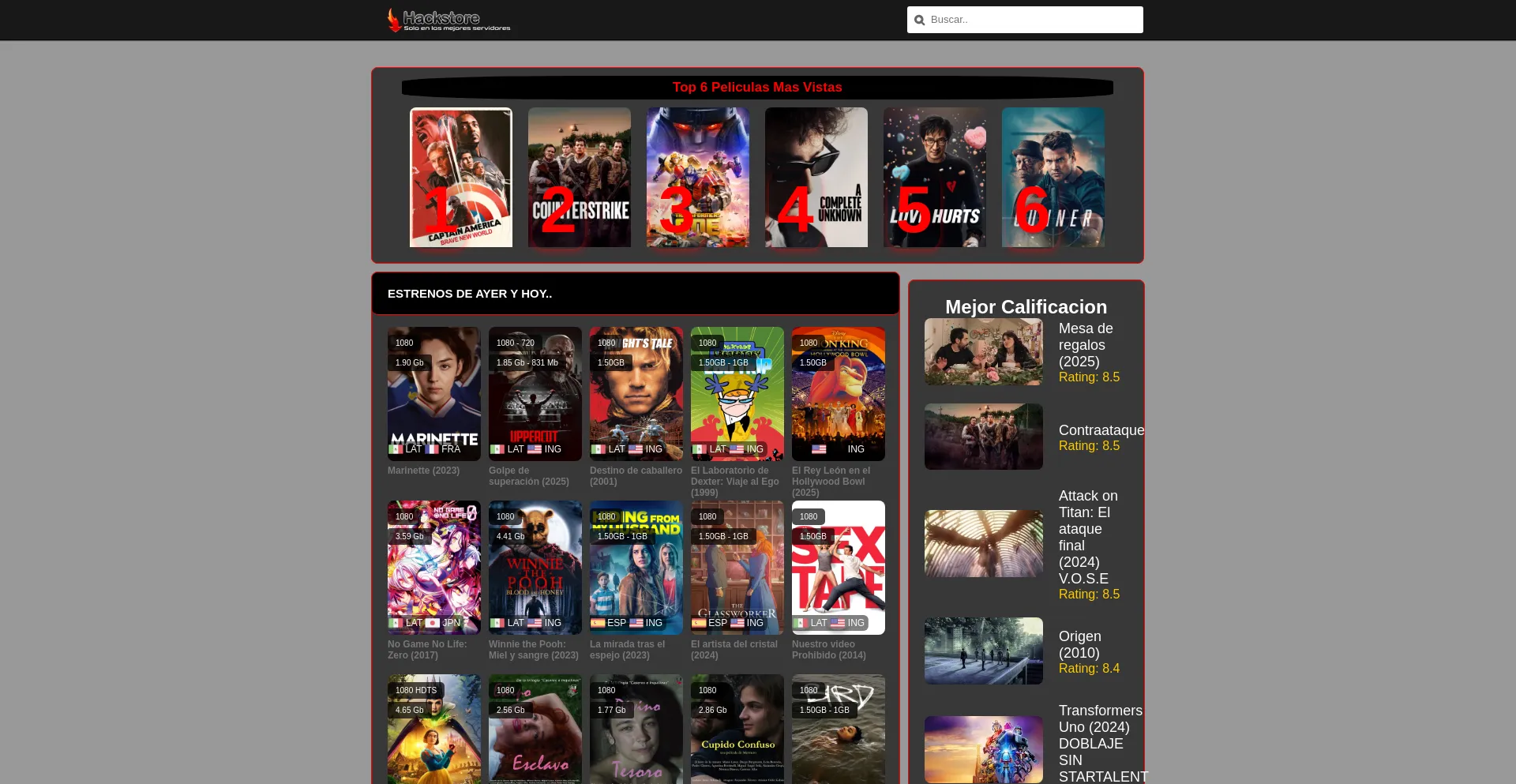Website screenshot of Hackstore.pro