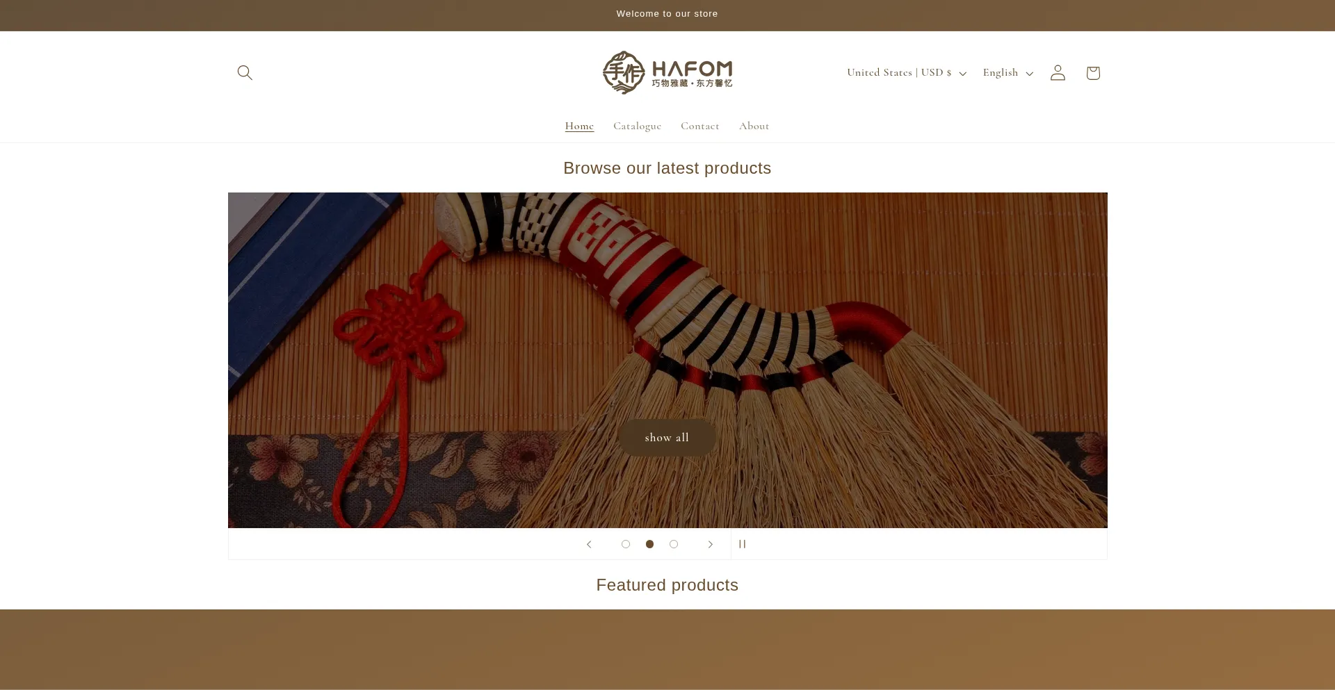 Website screenshot of Hafom.com