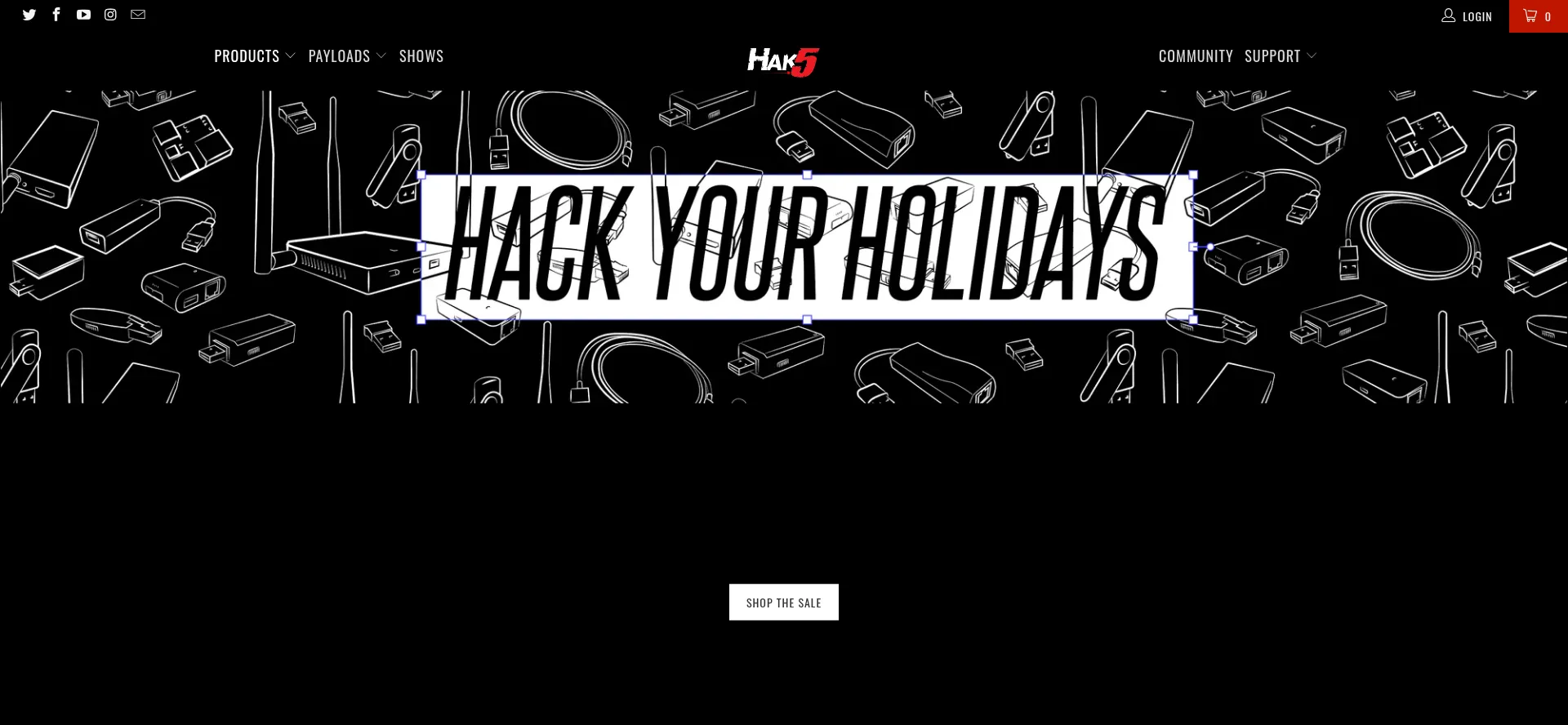 Website screenshot of Hakshop.com