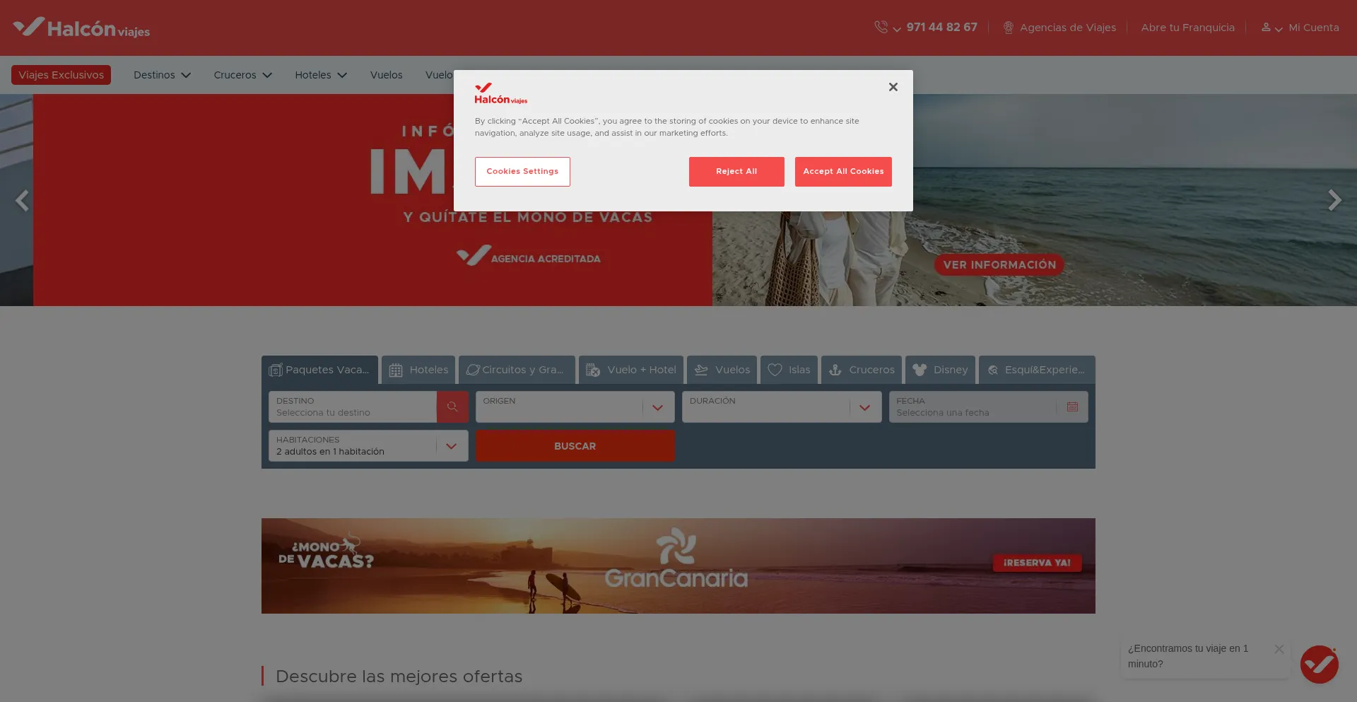 Halconviajes.com Screenshot