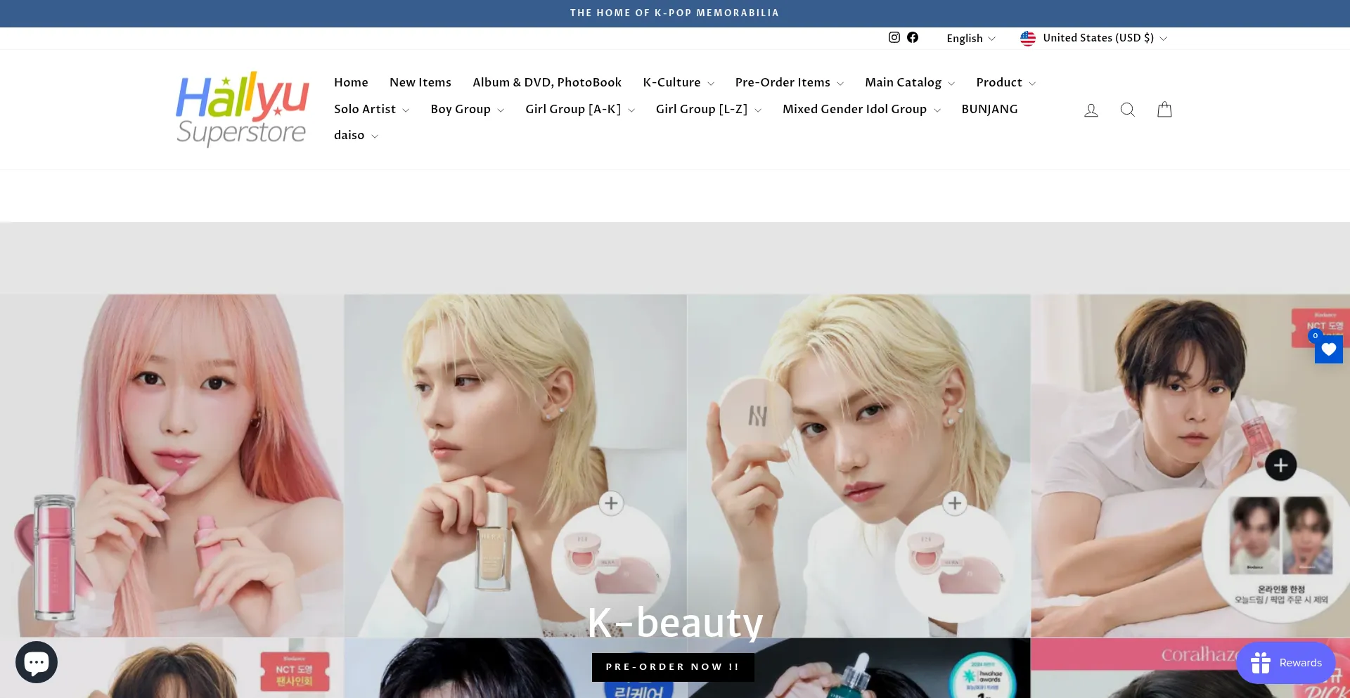 Hallyusuperstore.com Screenshot