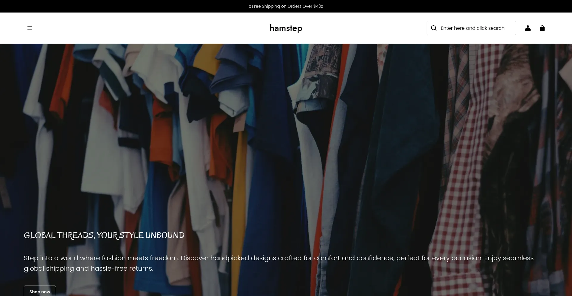 Website screenshot of Hamstep.com