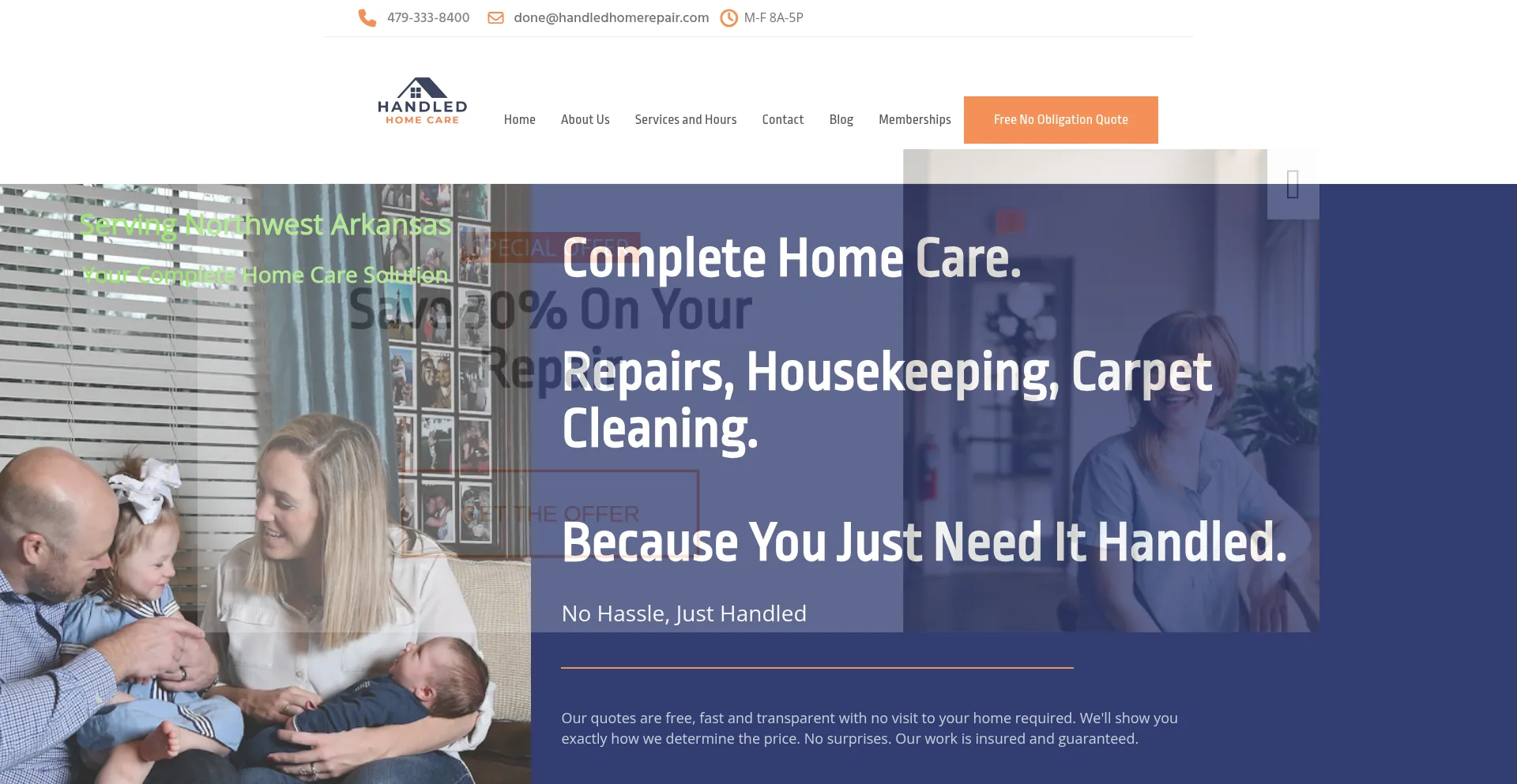 Handledhomerepair.com Screenshot