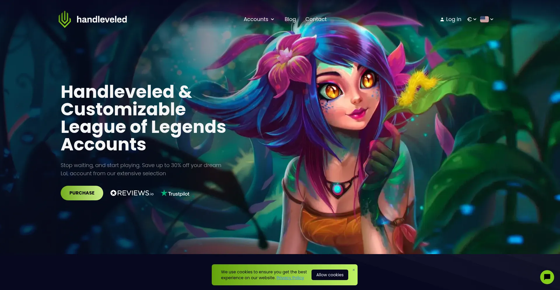 Handleveled.com Screenshot