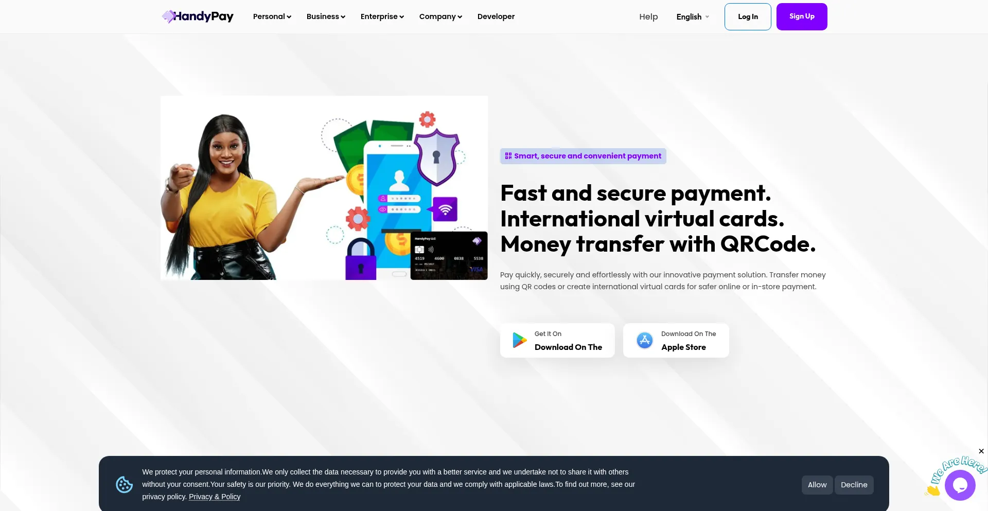 Website screenshot of Handypayhaiti.com