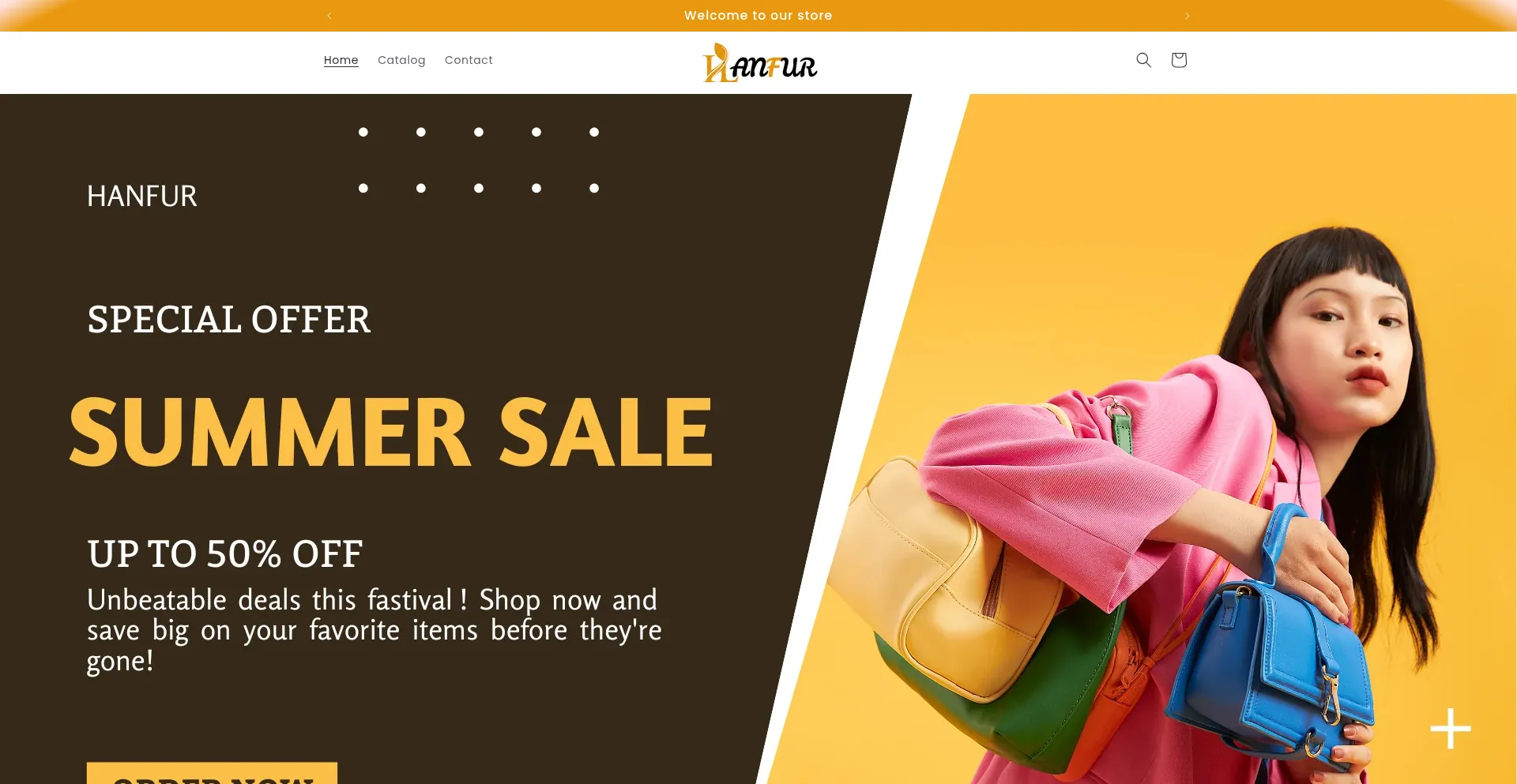 Website screenshot of Hanfur.com