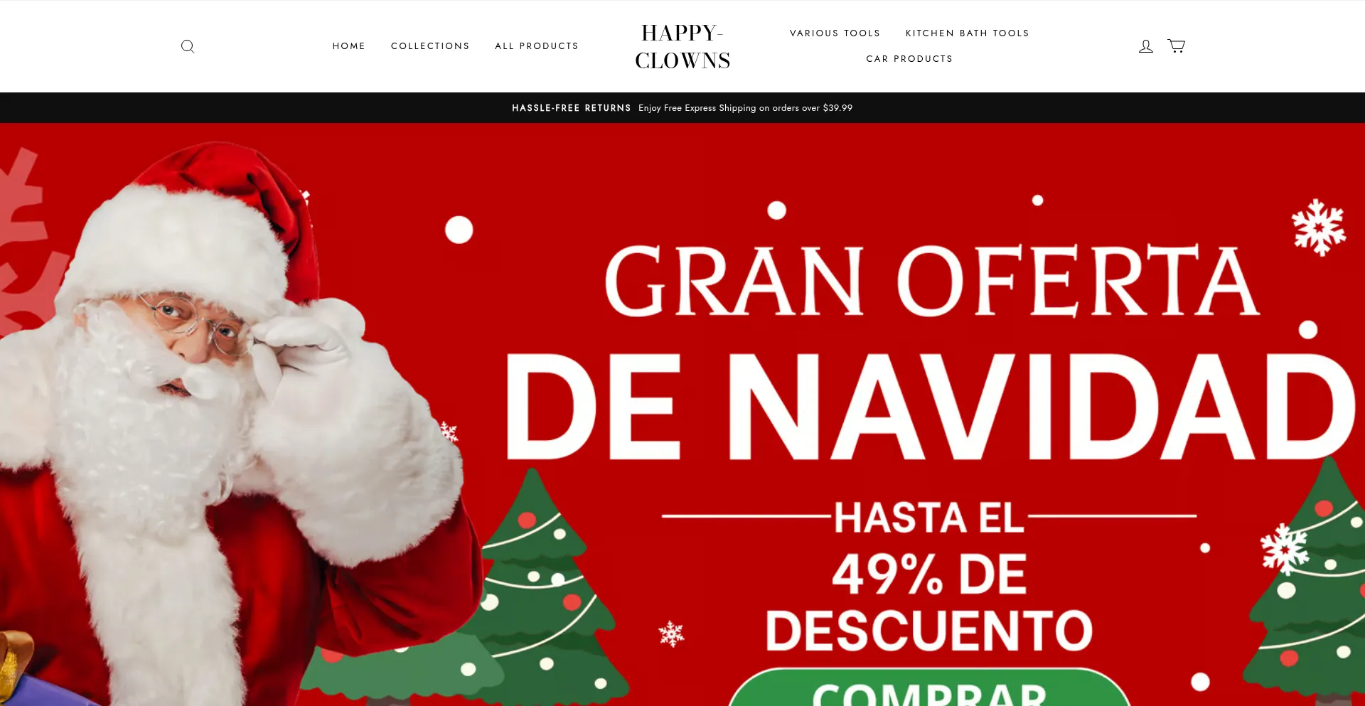 Website screenshot of Happy-clowns.com