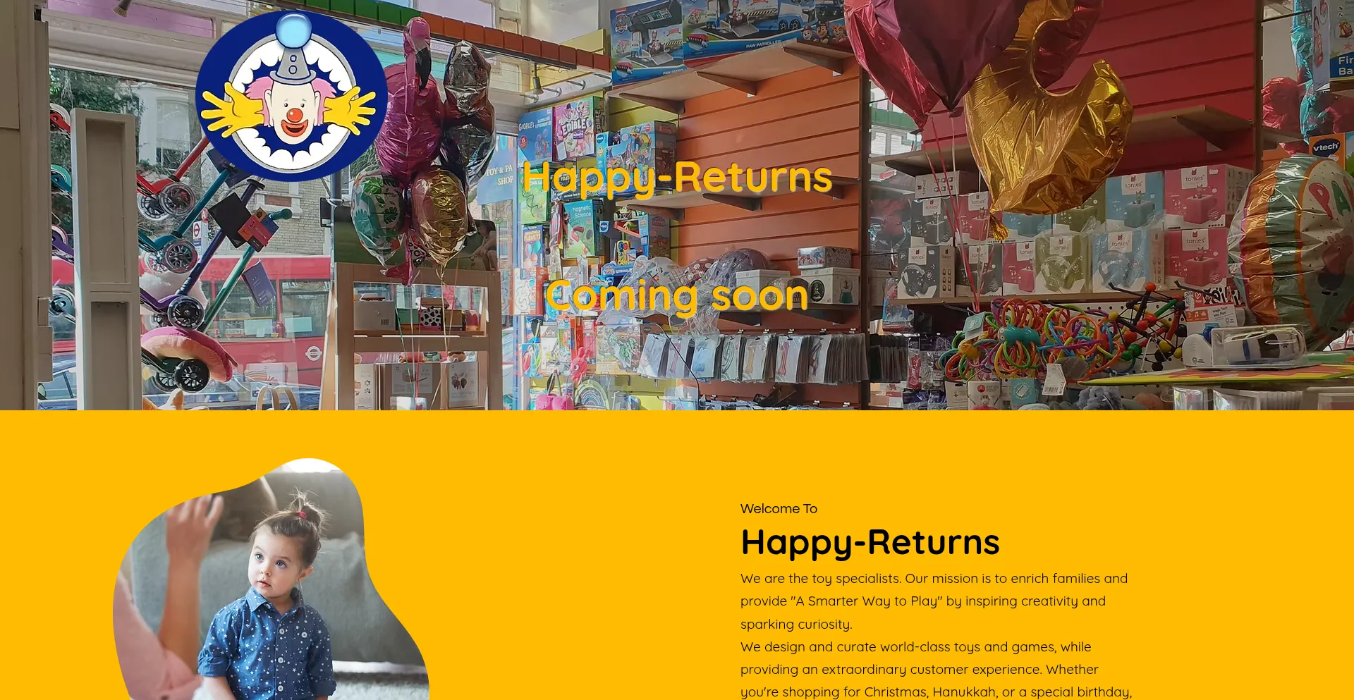 Website screenshot of Happy-returns.co.uk