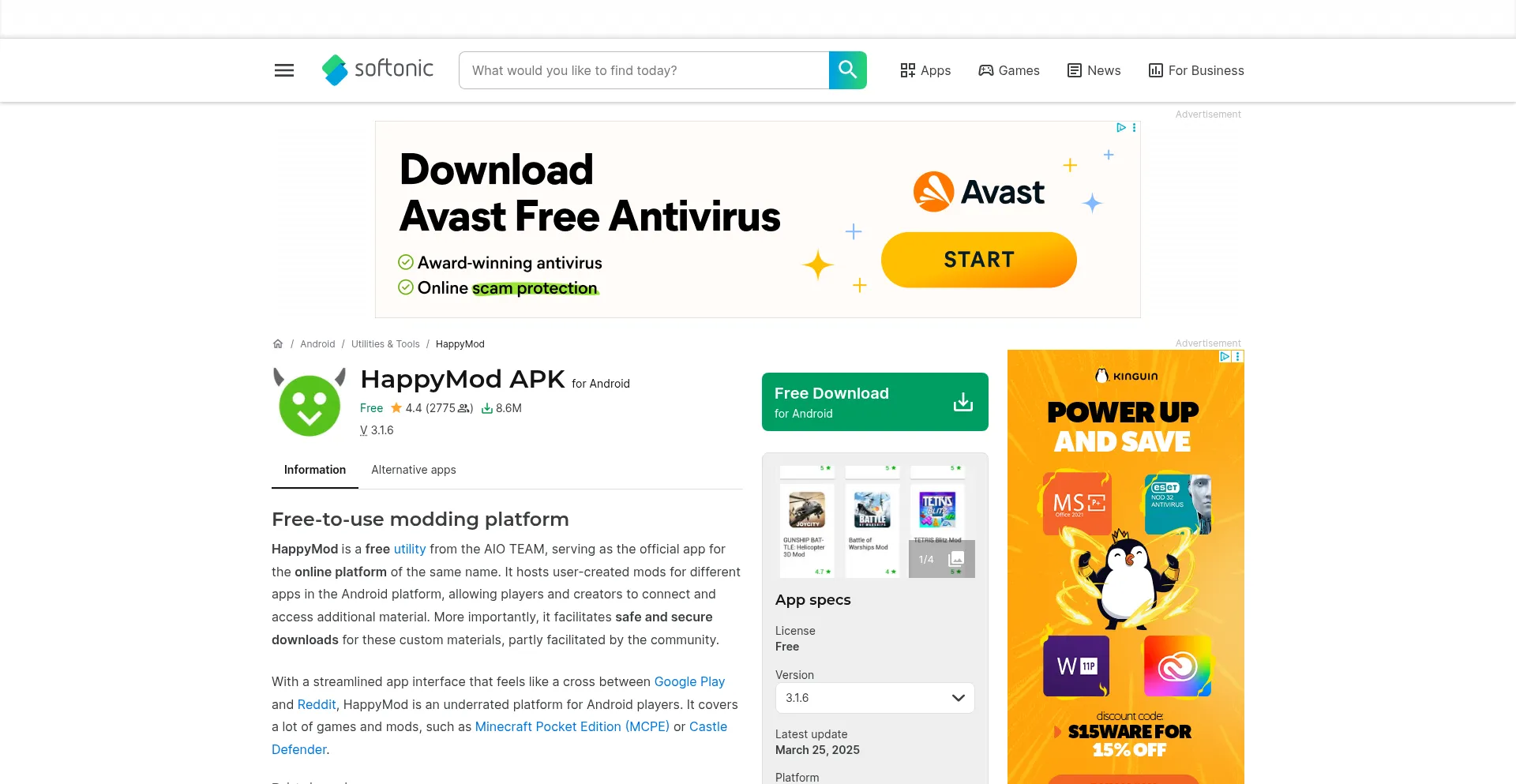 Happymod-bk5.en.softonic.com Screenshot