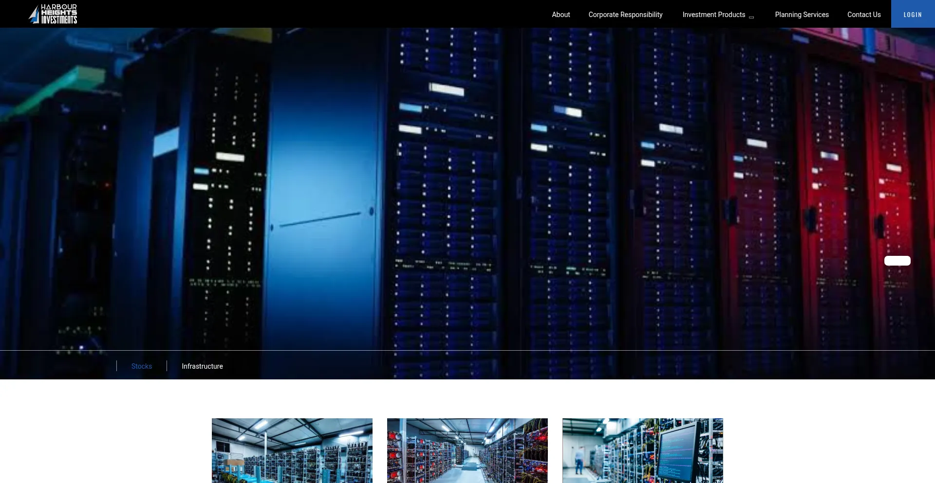 Website screenshot of Harborheightsinvestments.com