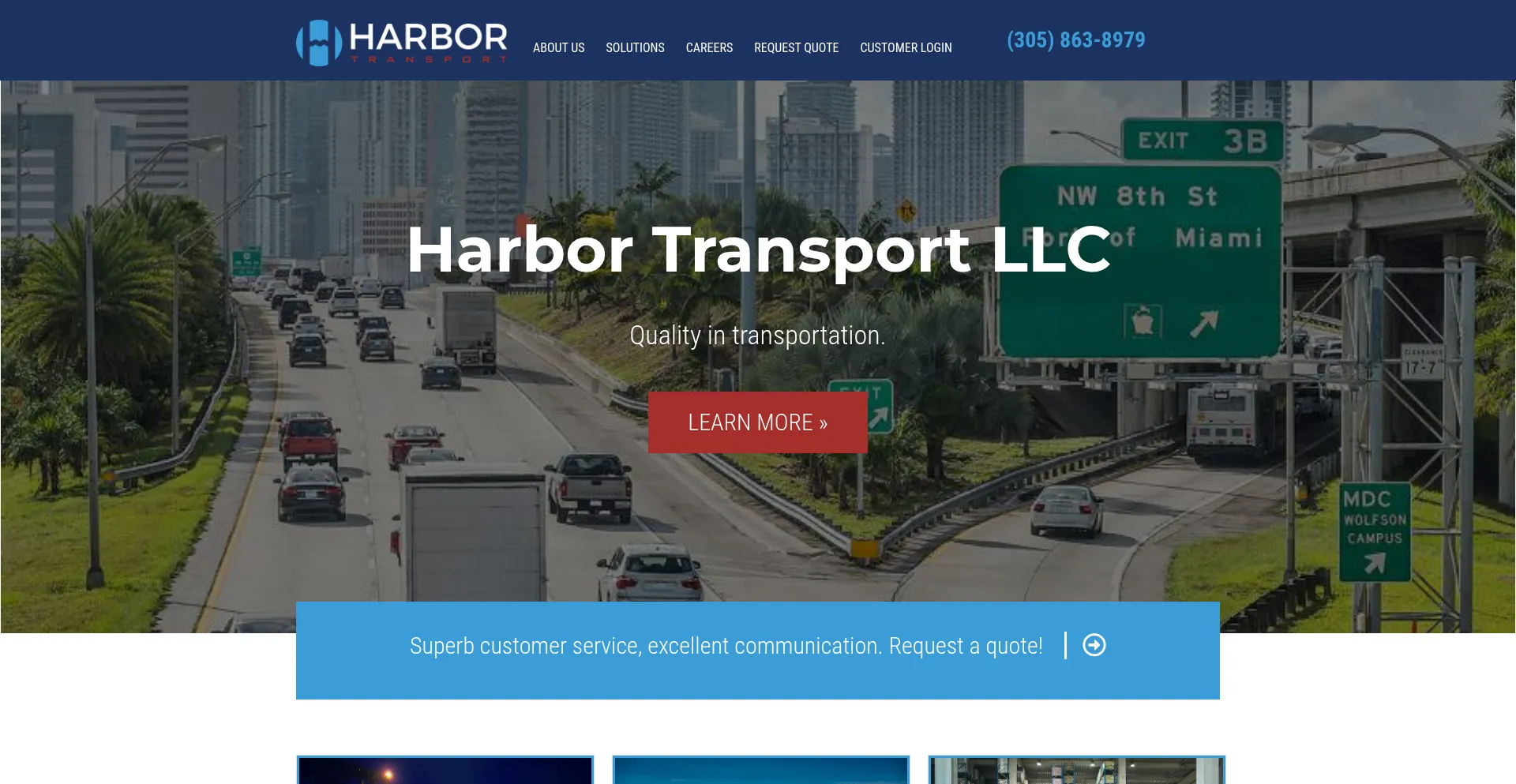 Harbortransport.com Screenshot