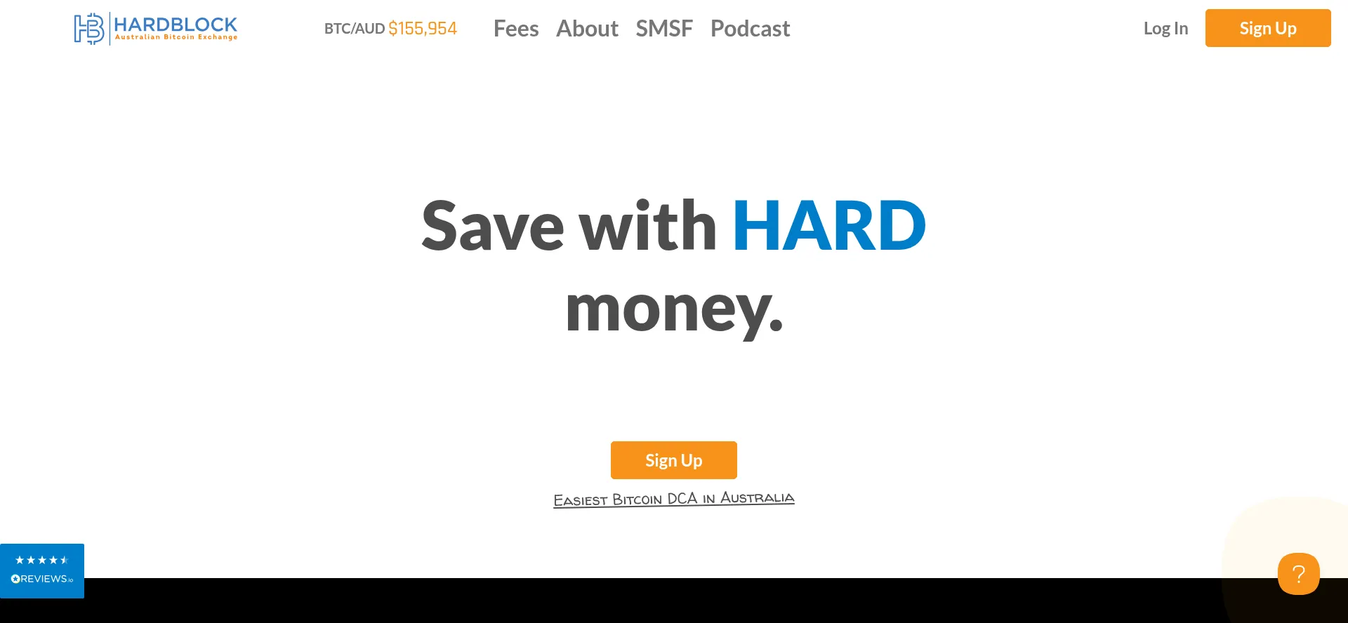 Website screenshot of Hardblock.com.au
