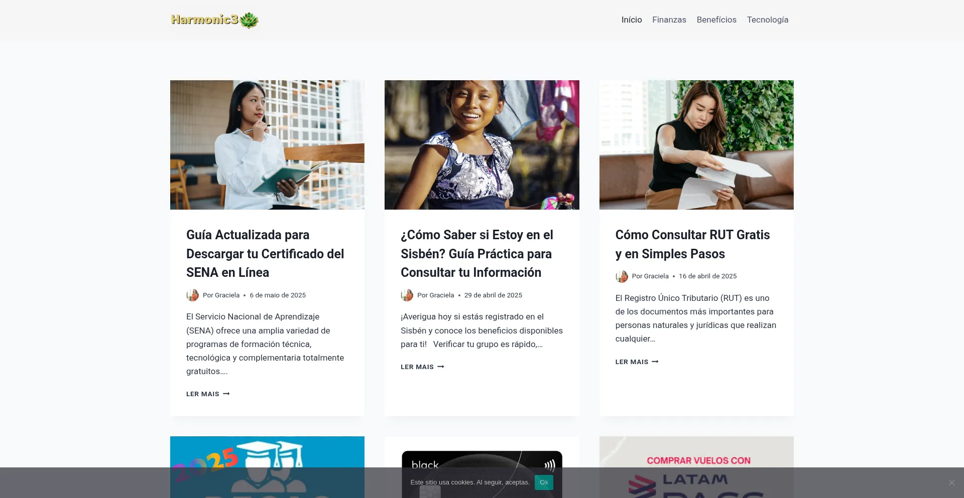 Website screenshot of Harmonic3.com