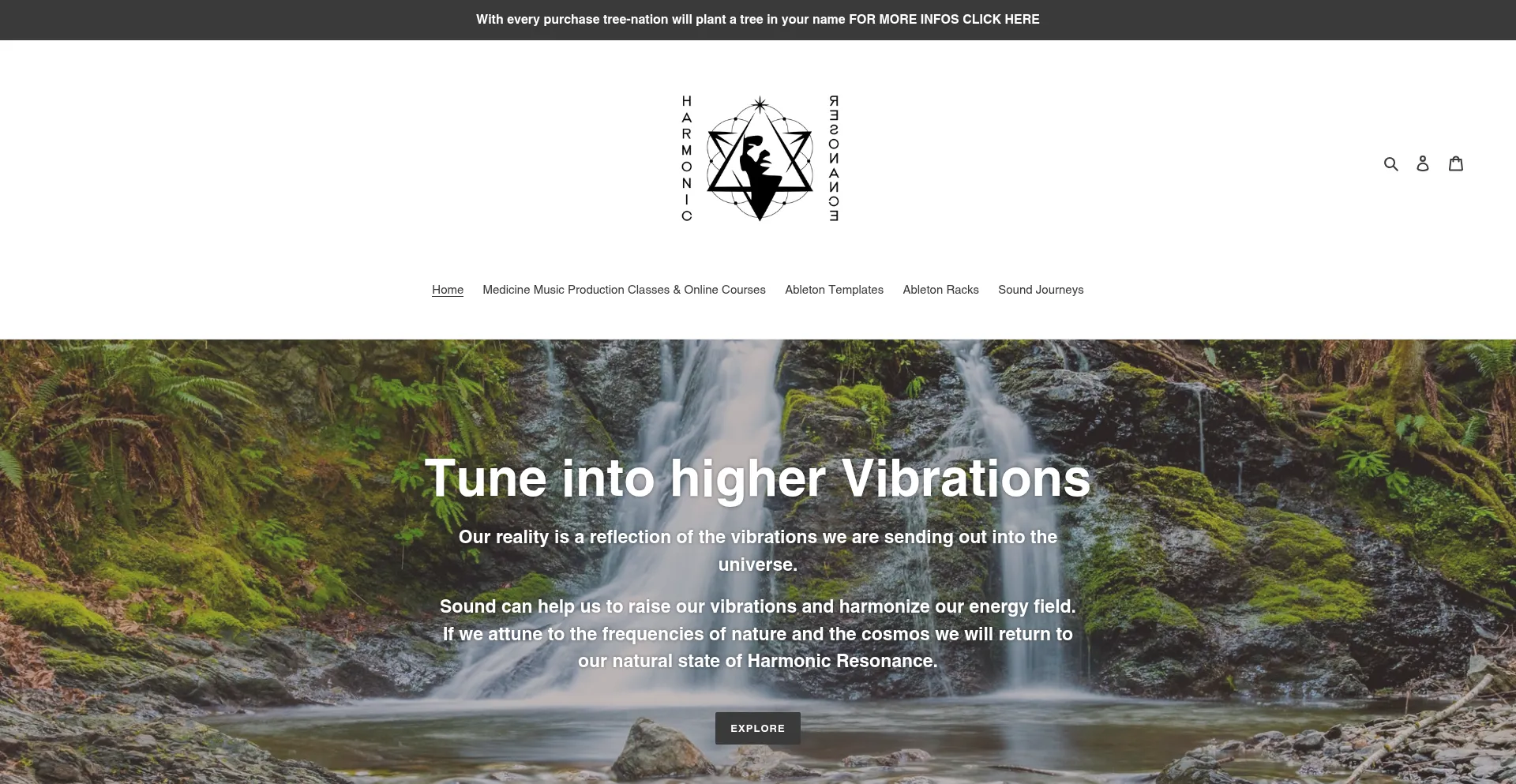 Website screenshot of Harmonic-resonance.com