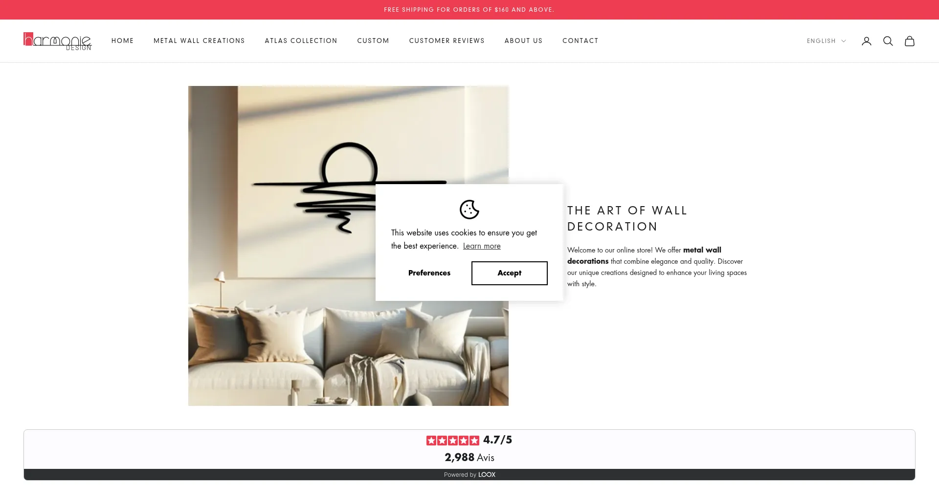 Website screenshot of Harmonie.design