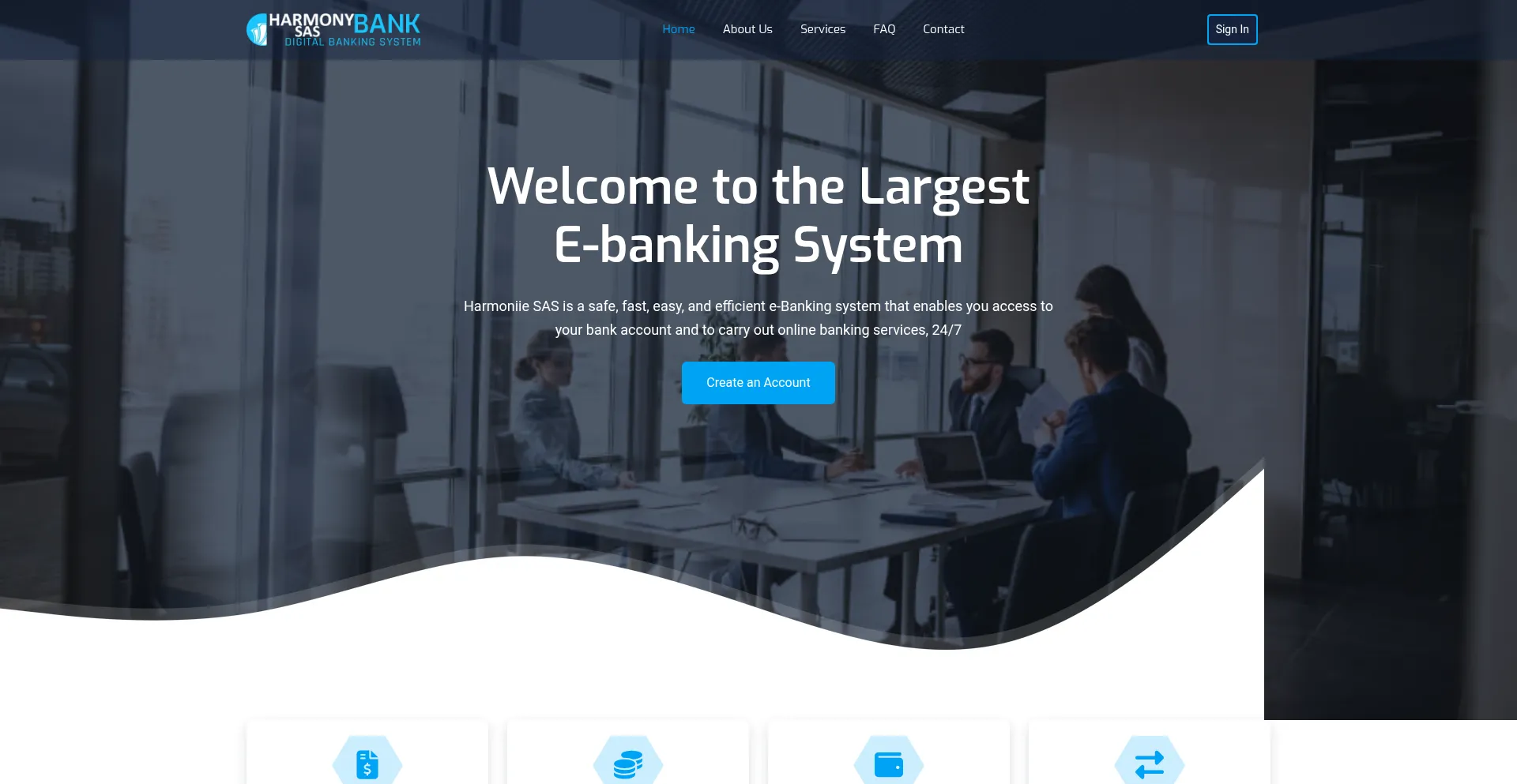 Website screenshot of Harmony-sas.com