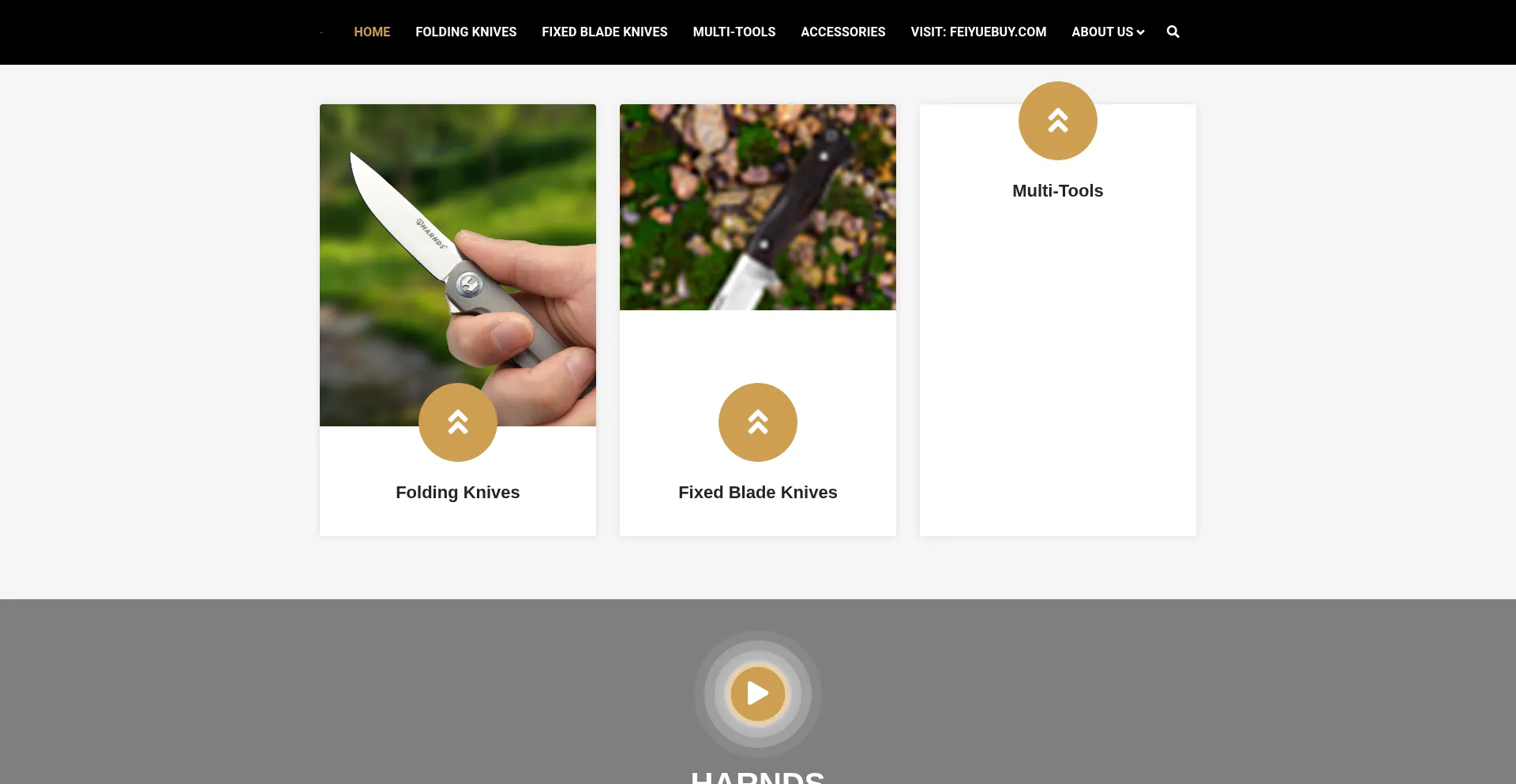Website screenshot of Harnds.com