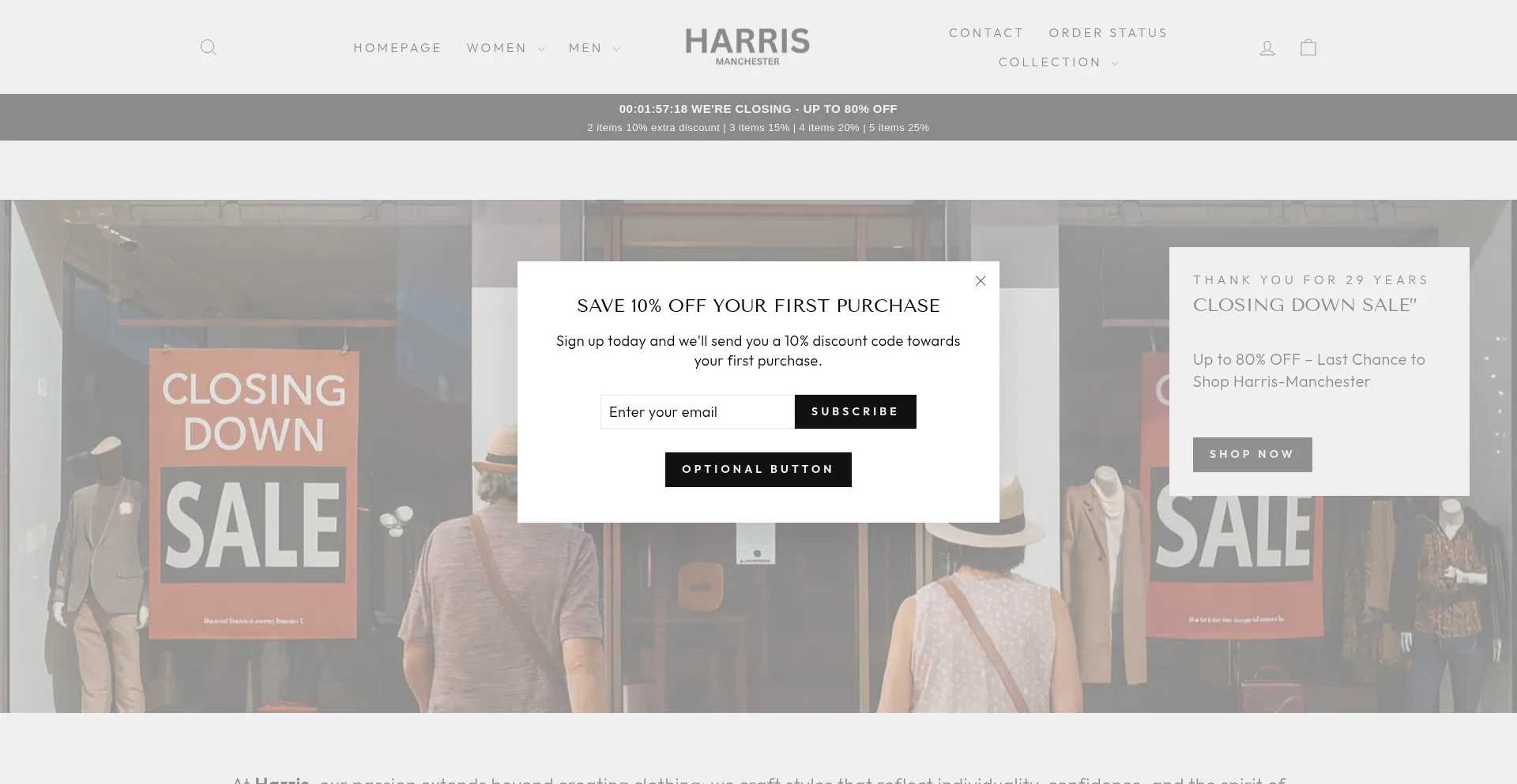 Harris-manchester.com Screenshot
