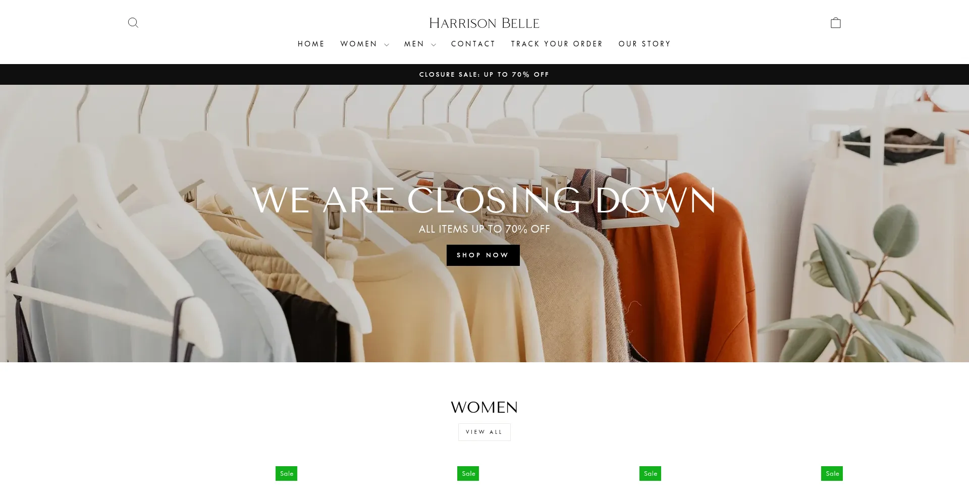 Website screenshot of Harrison-belle.com