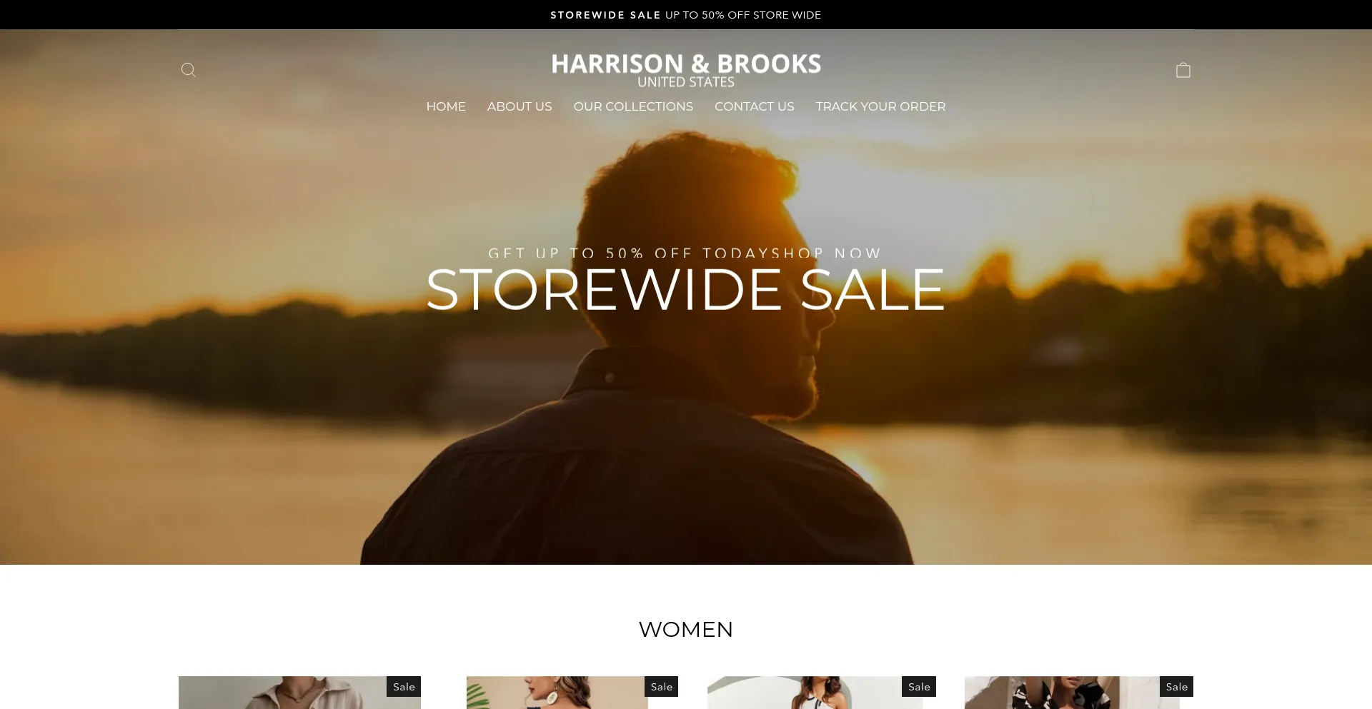 Website screenshot of Harrisonandbrooks.com