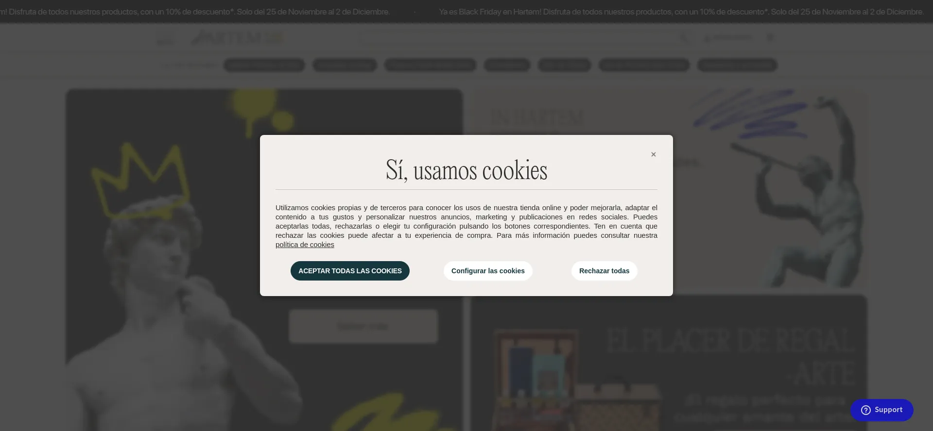 Website screenshot of Hartem.com