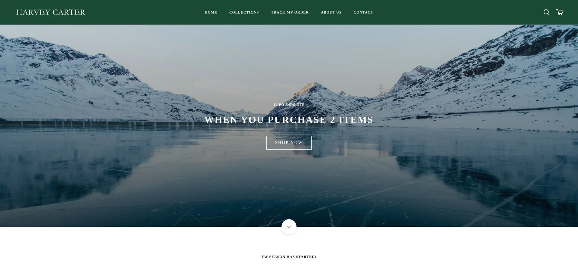 Website screenshot of Harvey-carter.co.uk
