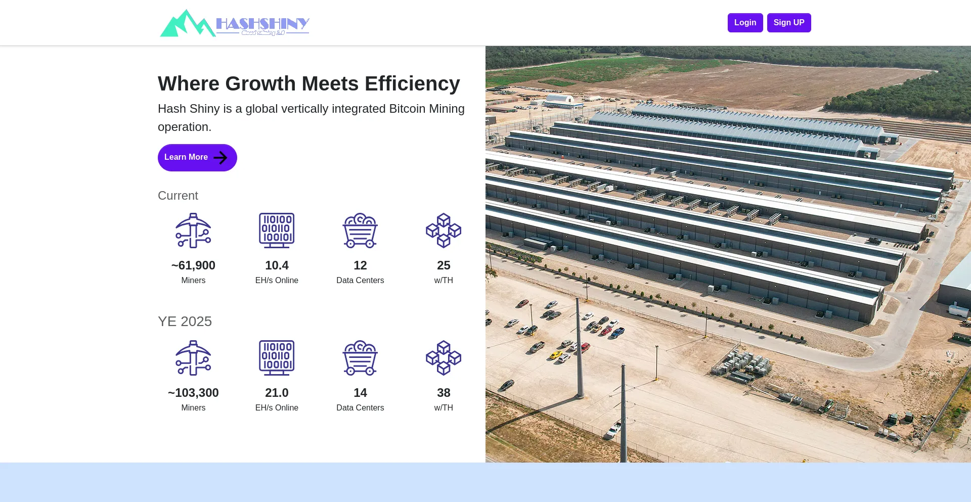 Website screenshot of Hashshiny.org