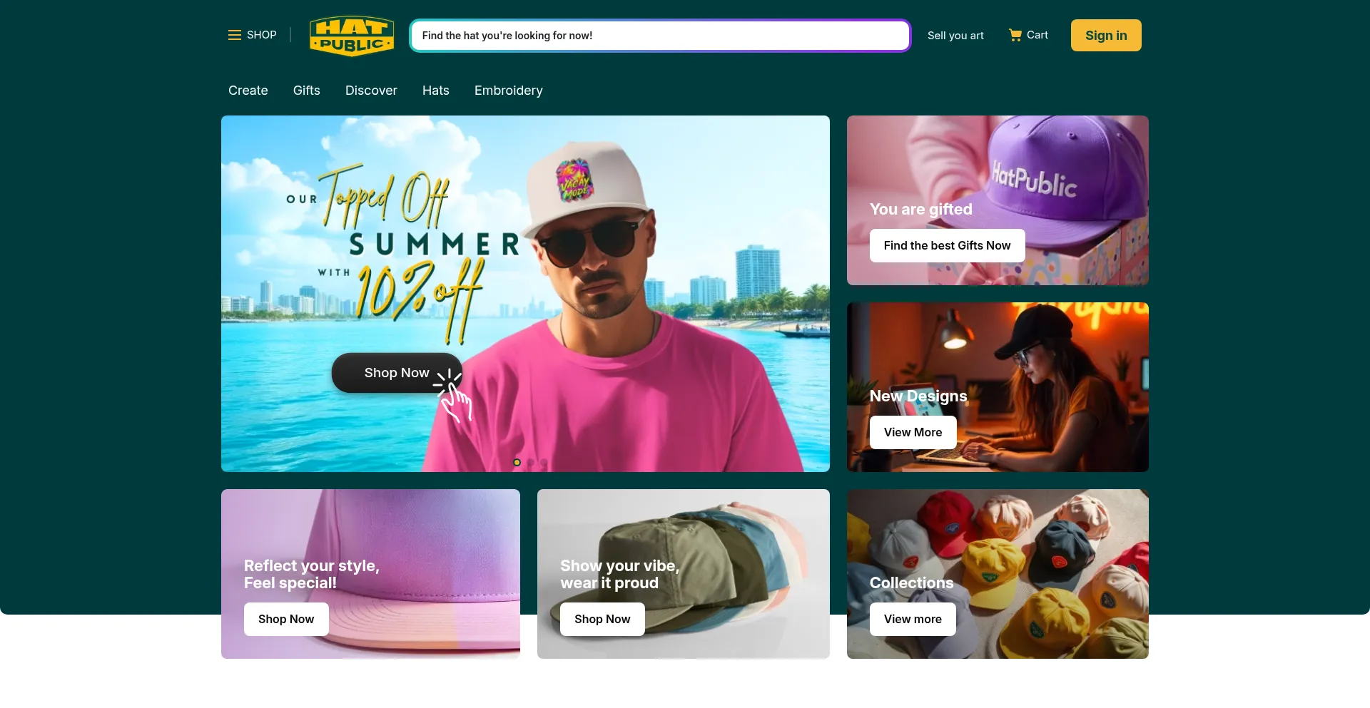 Website screenshot of Hatpublic.com