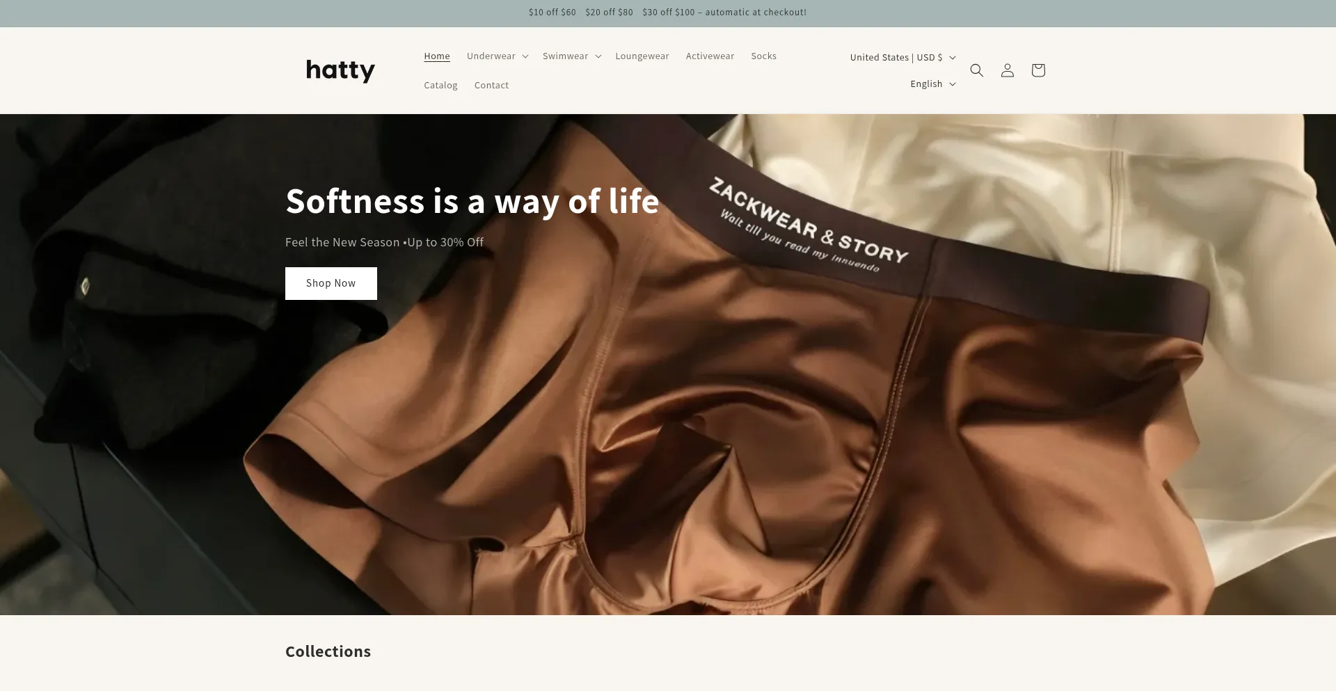 Website screenshot of Hatty.shop