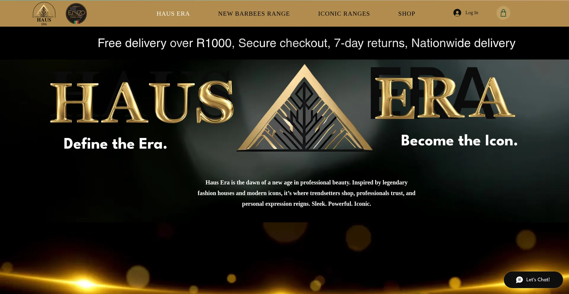 Website screenshot of Hausera.co.za