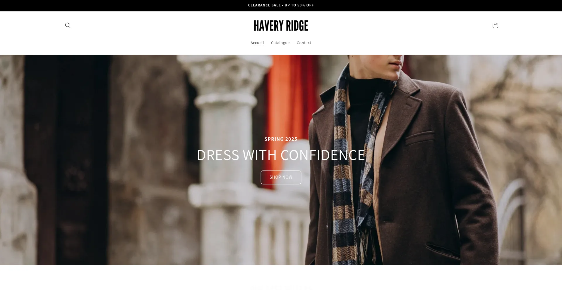 Website screenshot of Haveryridge.shop