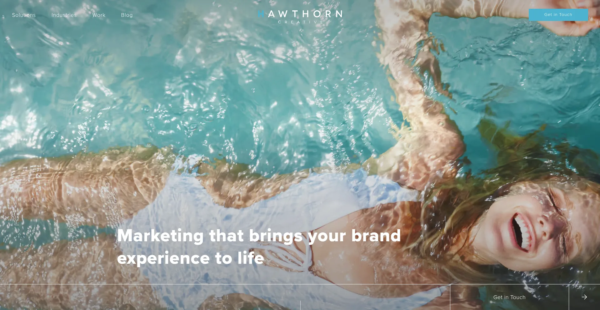 Website screenshot of Hawthorncreative.com